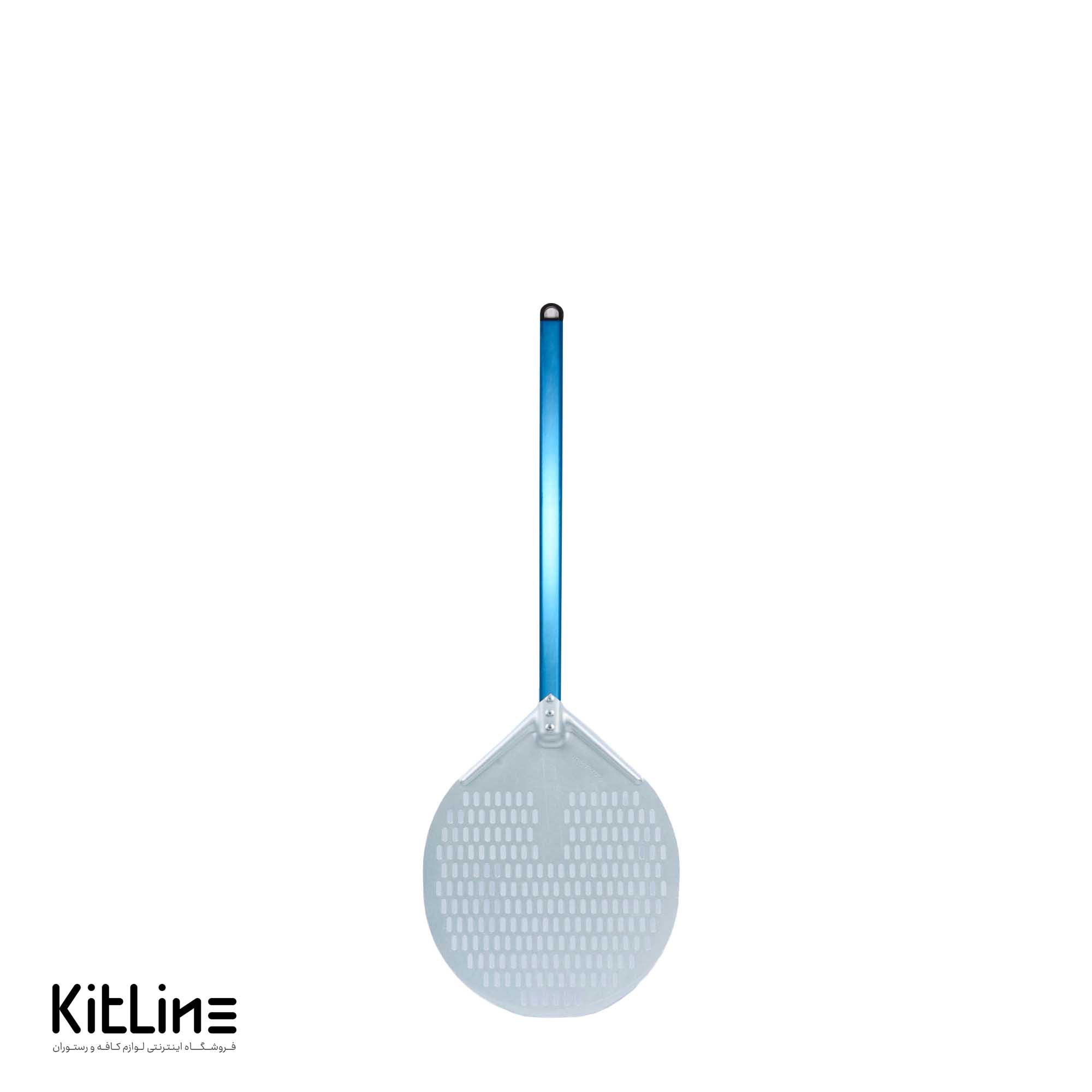 پارو پیتزا پانچ آلومینیومی گرد کف ۳۲، دسته ۶۰ سانتیمتر کیچن تک