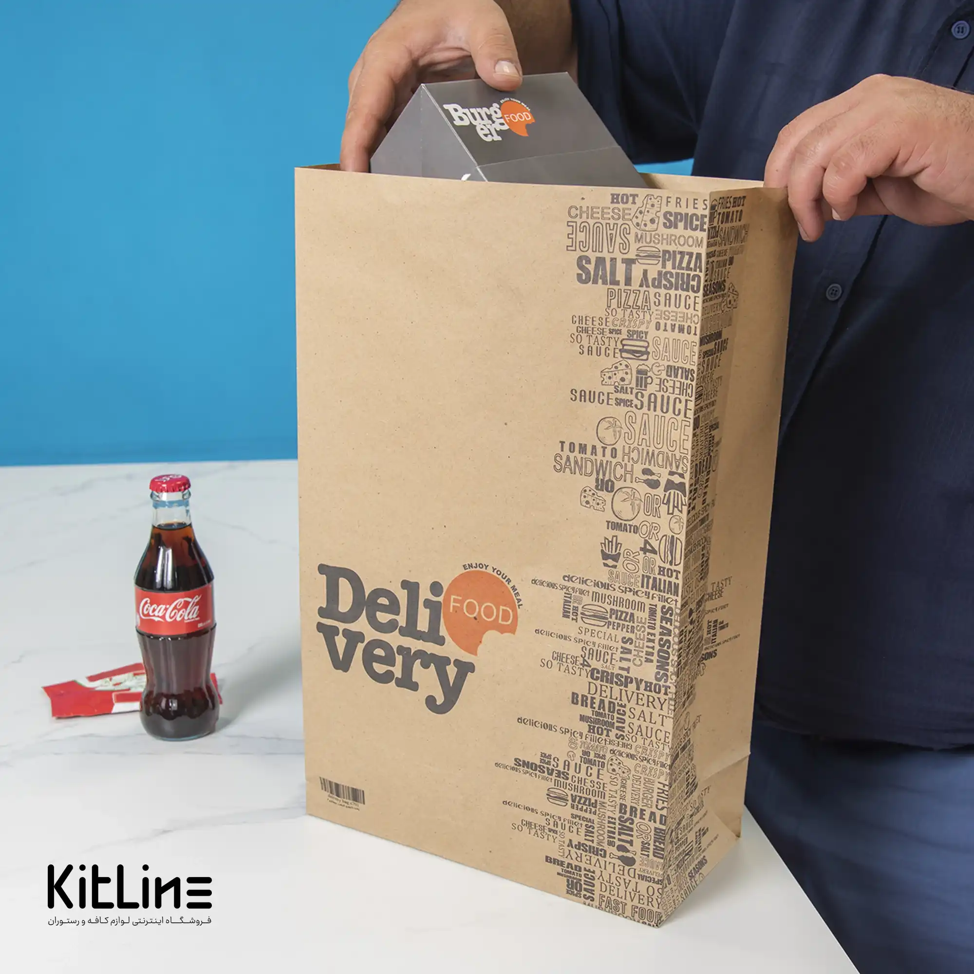 پاکت بیرون بر یکبار مصرف کاغذی کرافت ۱۲.۵×۲۵ سانتیمتری (کارتن ۱۰۰ عددی) - تصویر 3