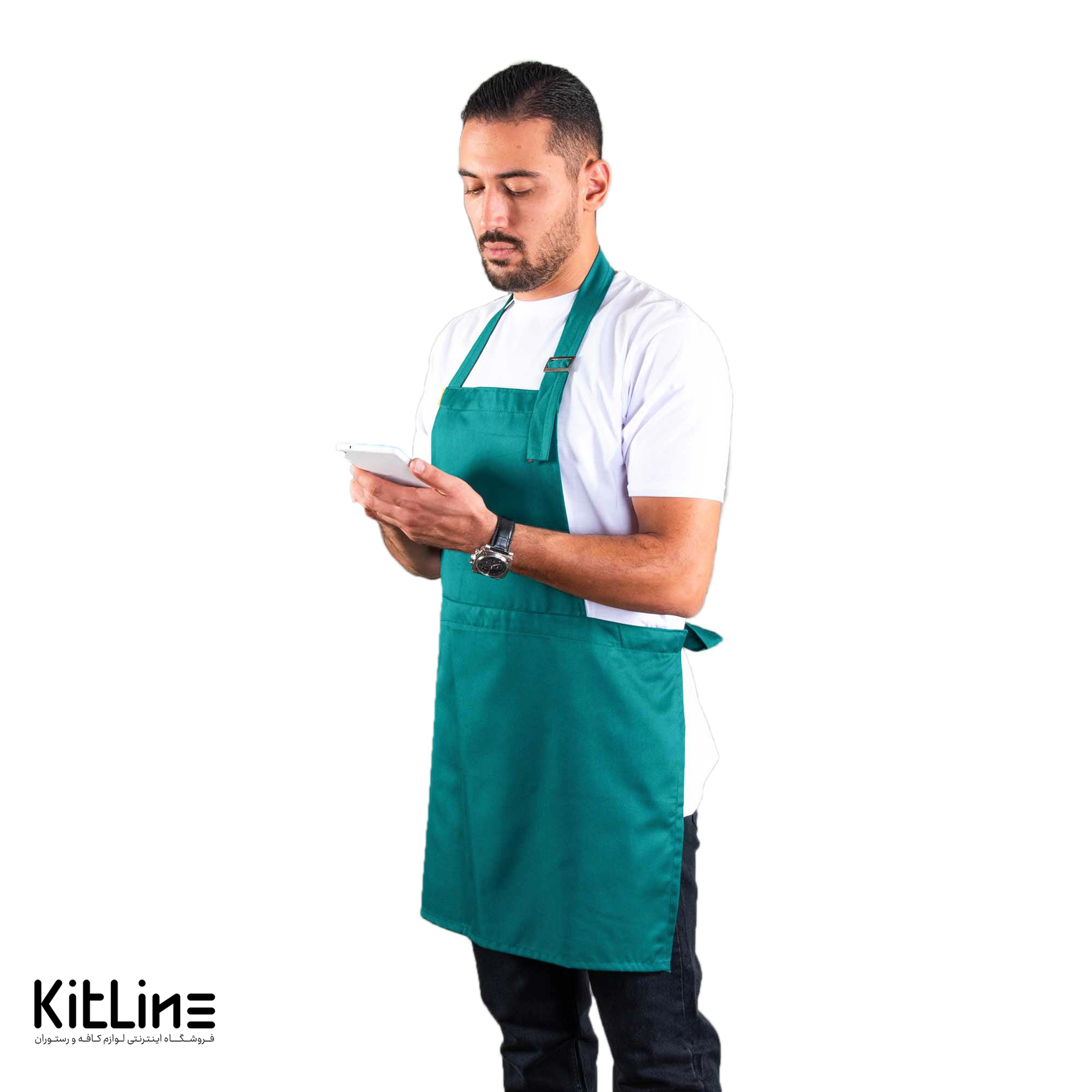 پيشبند بلند رنگ سبز يشمی پوشاکو - تصویر 6