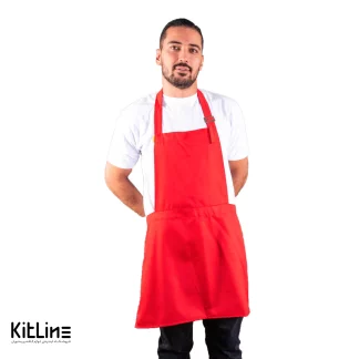 پيشبند بلند رنگ قرمز پوشاکو