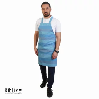 پيشبند راه راه آبی سارا فرم