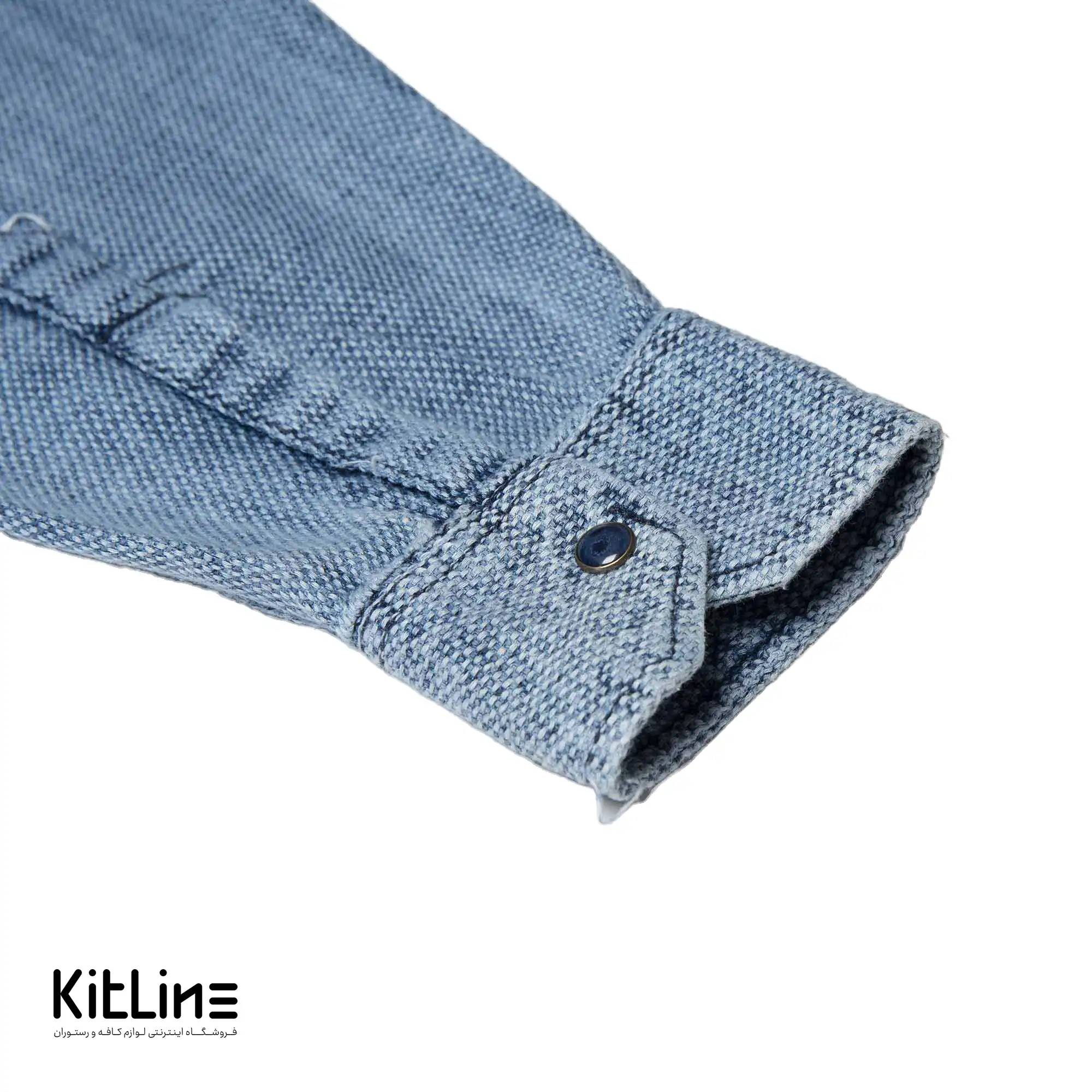 پیراهن آستین بلند جین آبی - تصویر 5