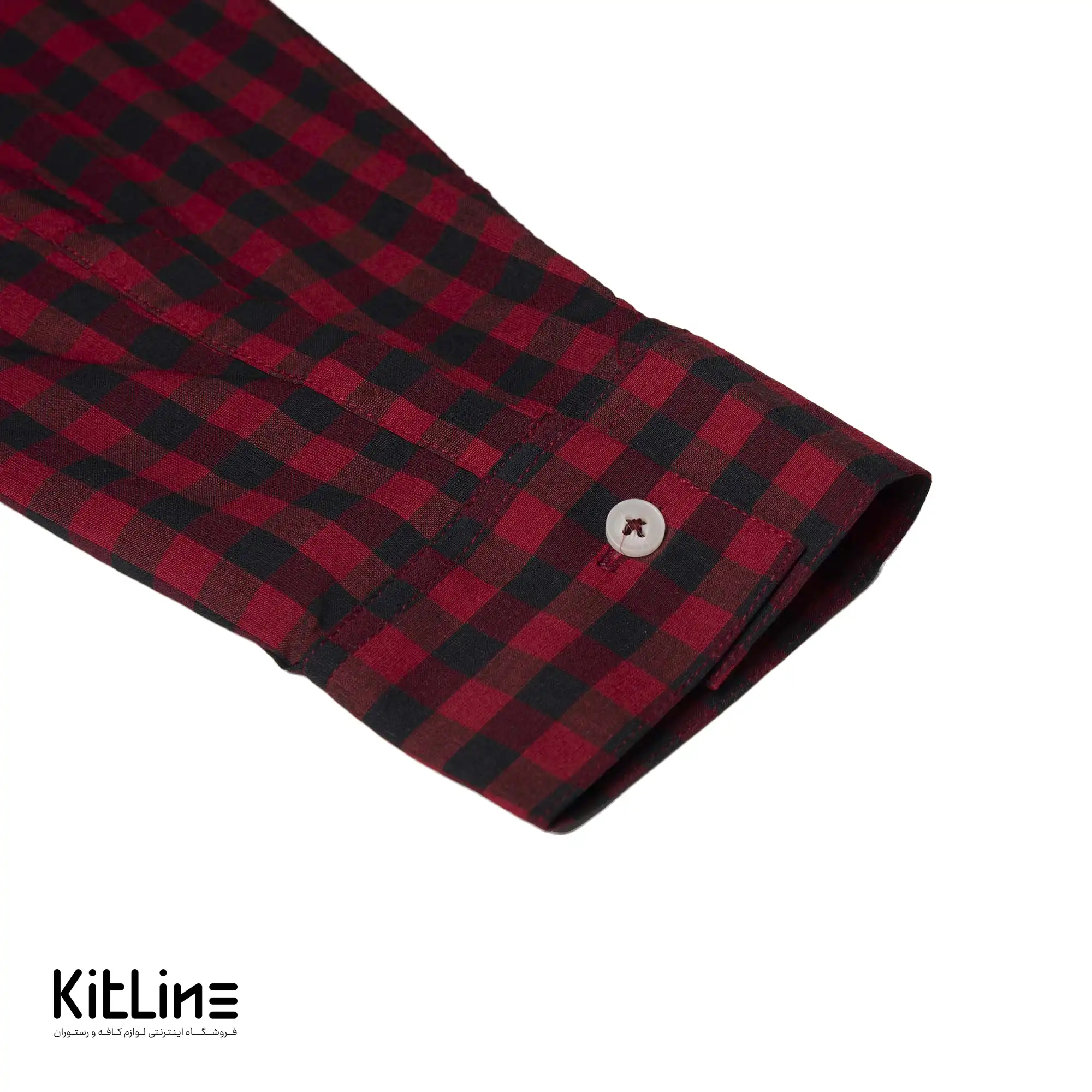 پیراهن آستین بلند چهارخانه قرمز - تصویر 5