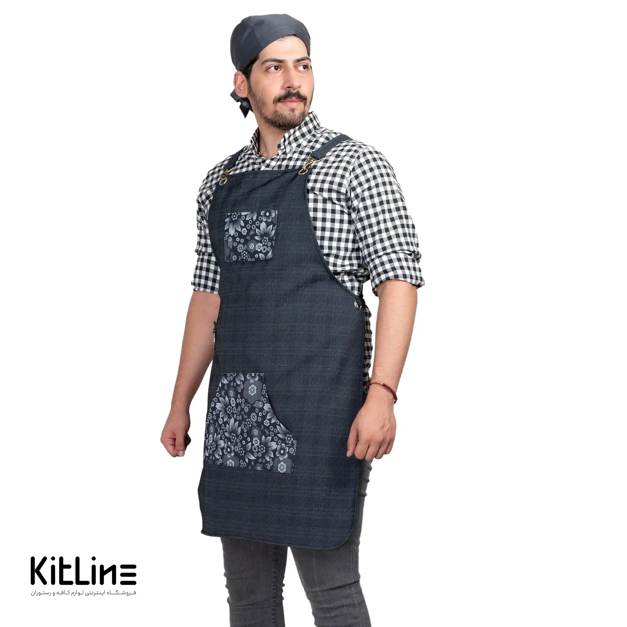 پیراهن آستین بلند چهارخانه مشکی - تصویر 6