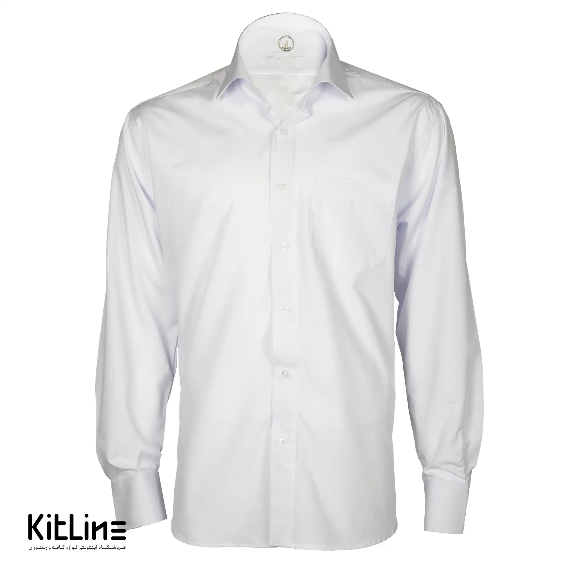 پیراهن مردانه کلاسیک جیب دار سفید - تصویر 2
