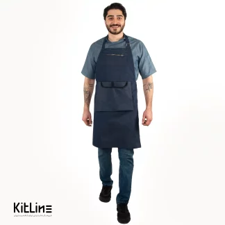 پیشبند آبی جیب زیپی کیوان