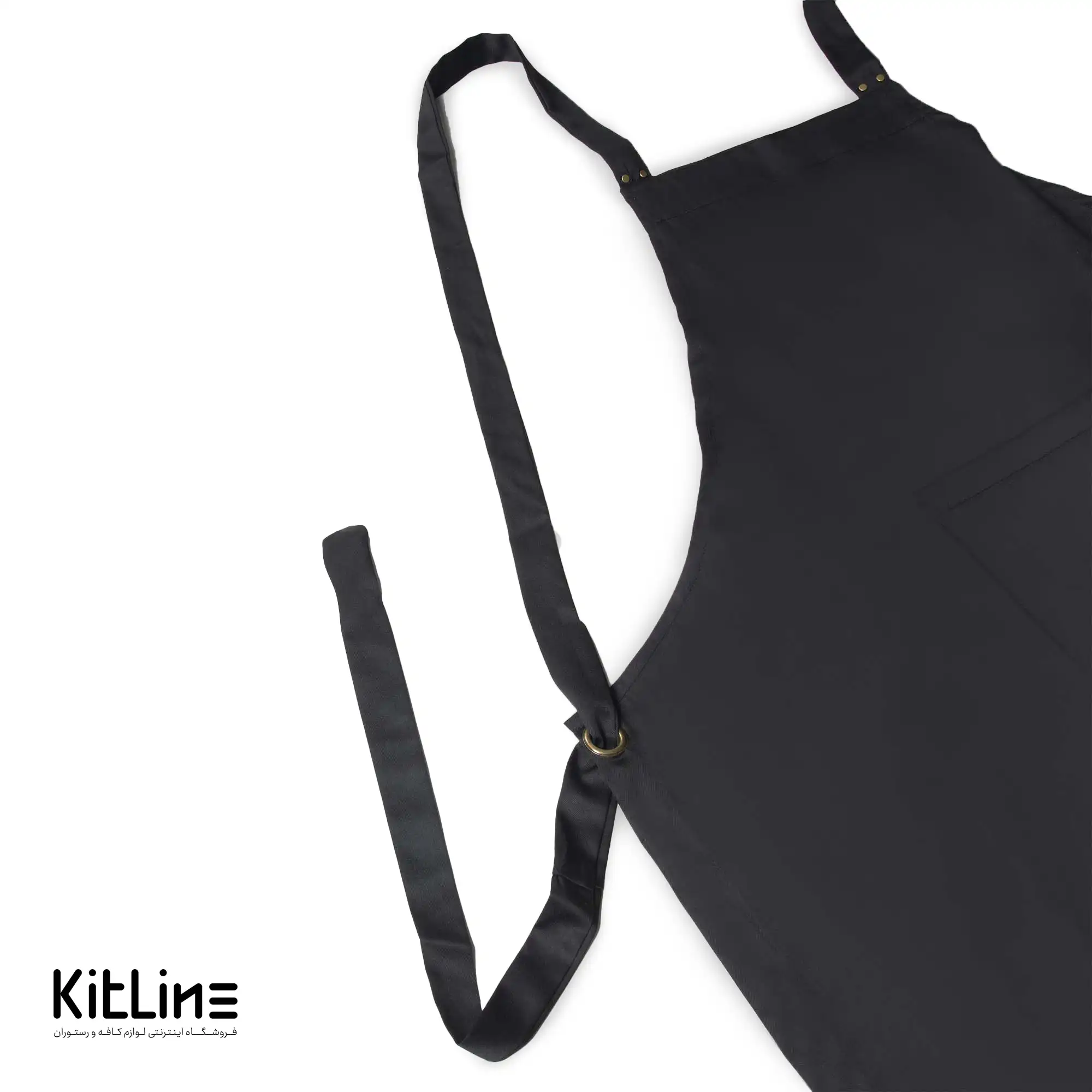 پیشبند تک جیب مشکی - تصویر 3