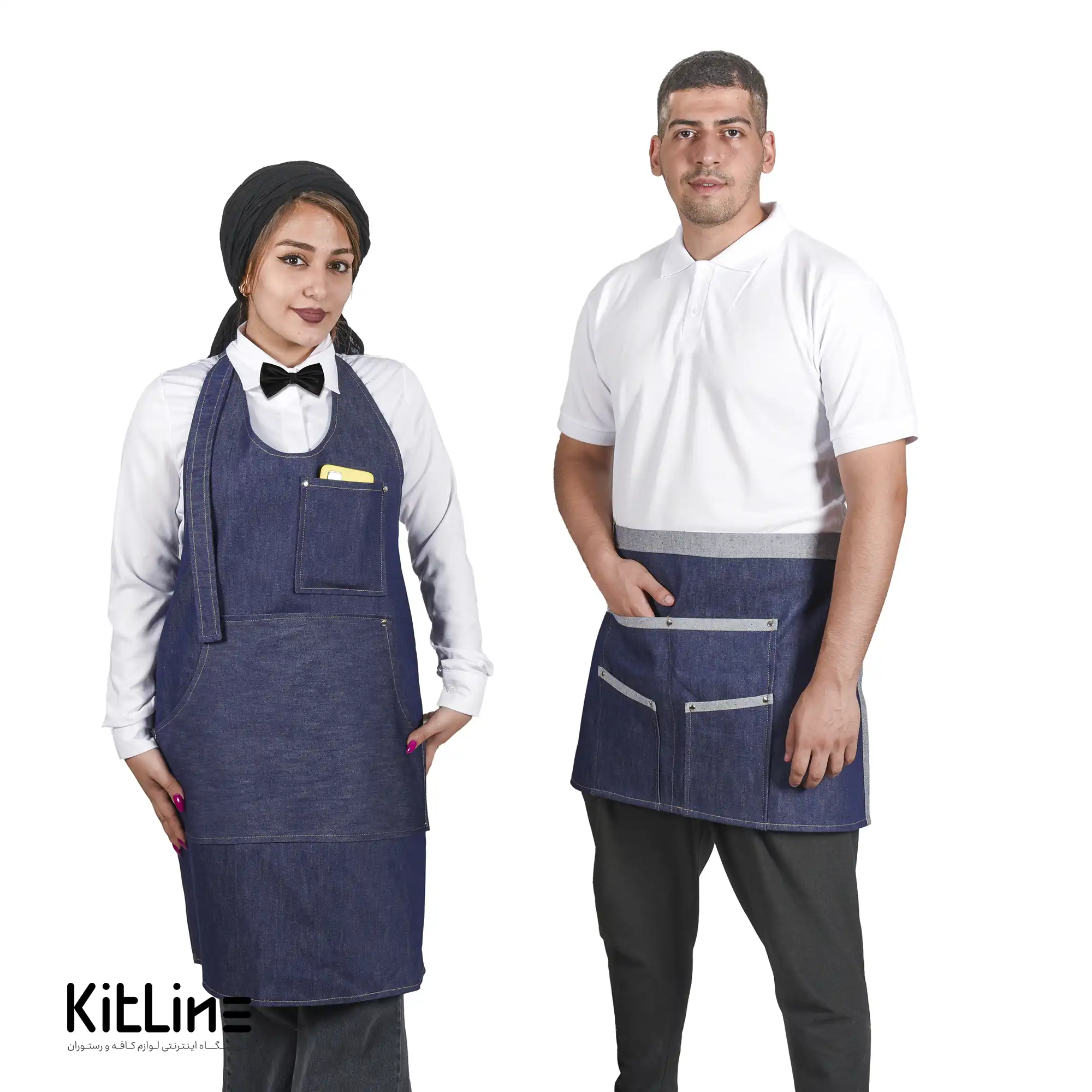 پیشبند جین ۳ جیب - تصویر 4