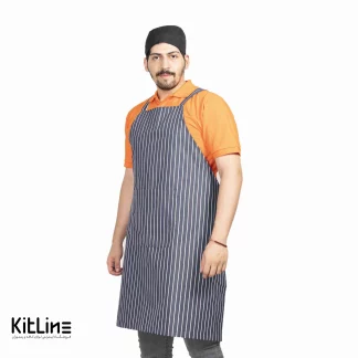 پیشبند راه راه سرمه ای سفید