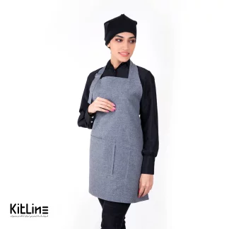 پیشبند طوسی جیب دار