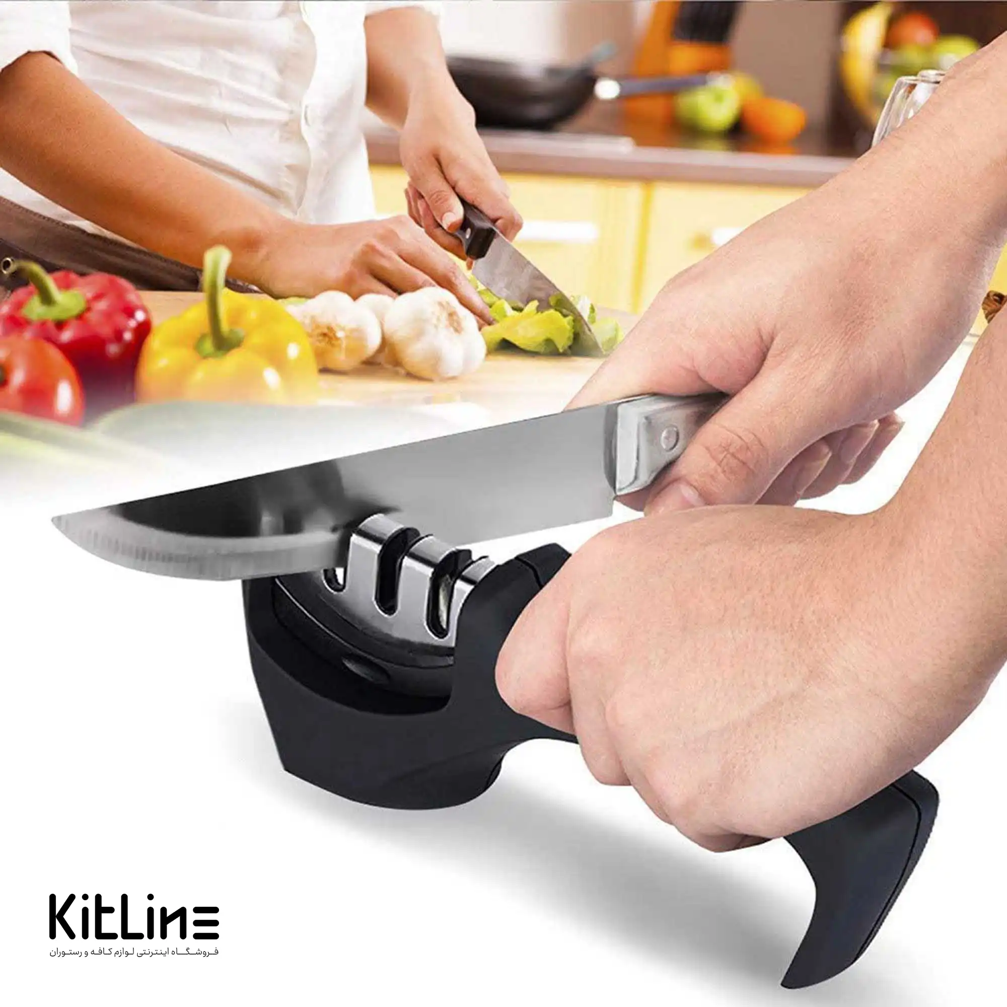 چاقو تیز کن دستی سه در یک - تصویر 6