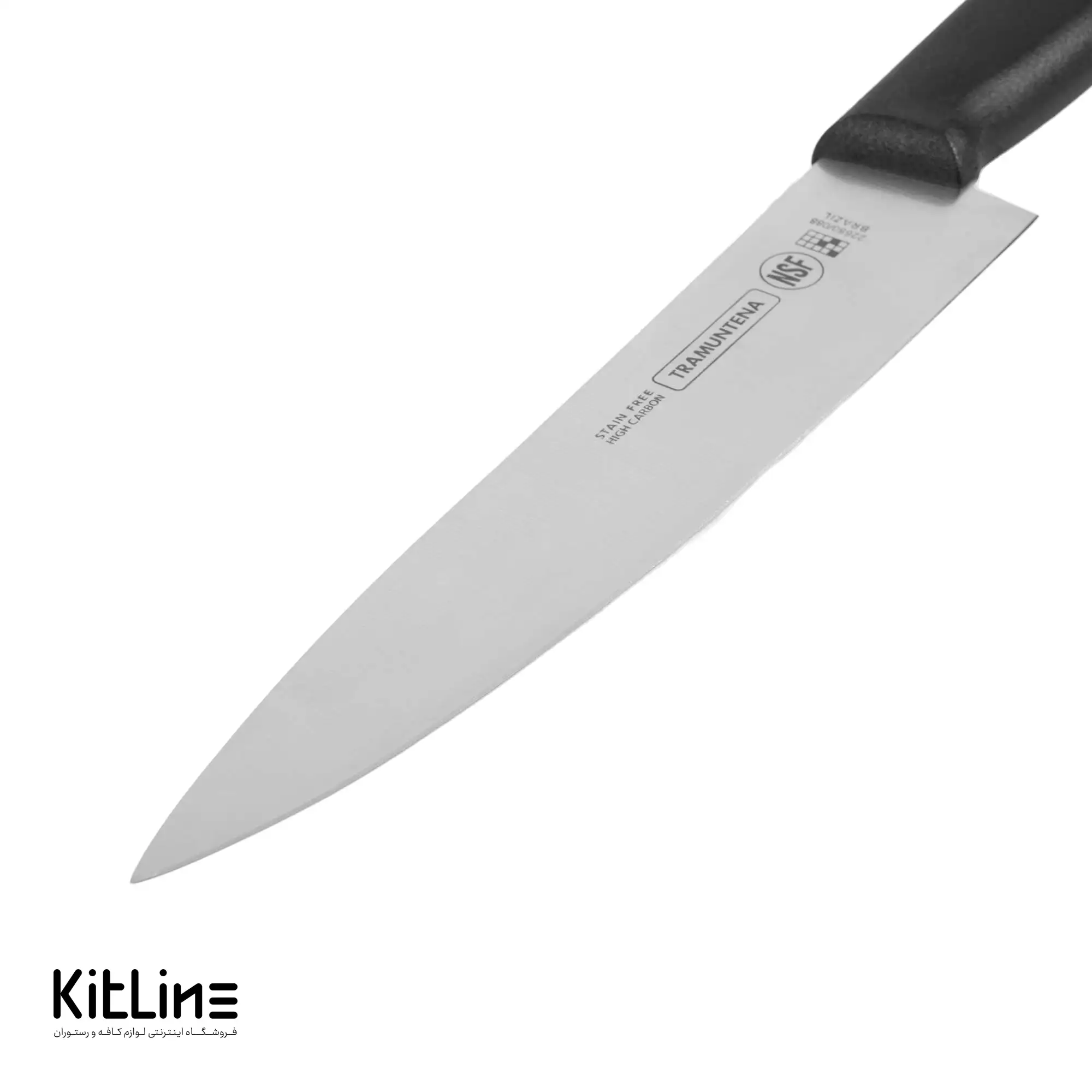 چاقو سرآشپز ۲۰ سانتیمتری بداف دسته مشکی (TRAMUNTENA) - تصویر 4