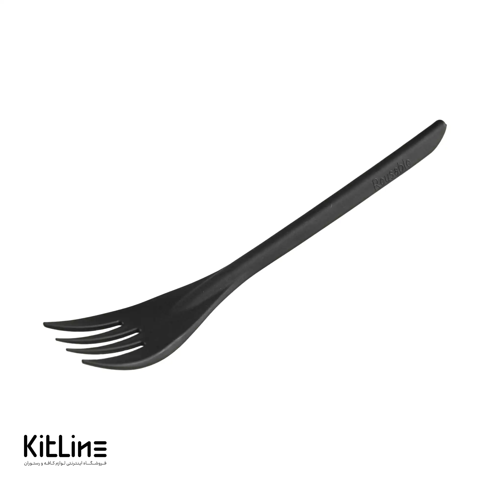 چنگال یکبار مصرف ۱۶ سانتیمتری مشکی مات (کارتن ۱۰۰۰ عددی) - تصویر 2