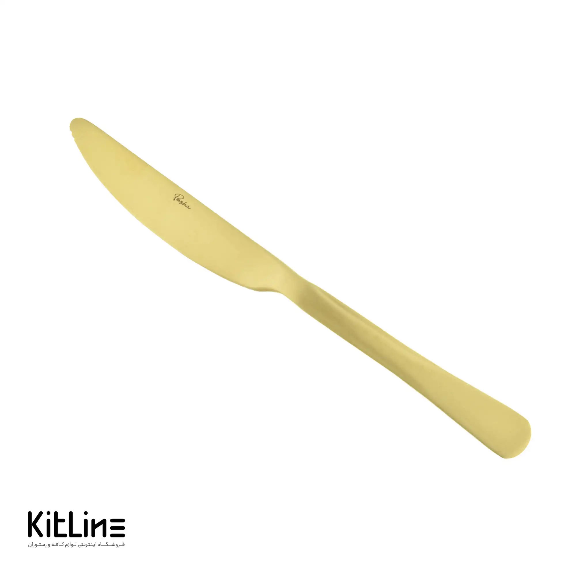 کارد غذا خوری صنایع استیل مدل برشیا تمام مات طلایی