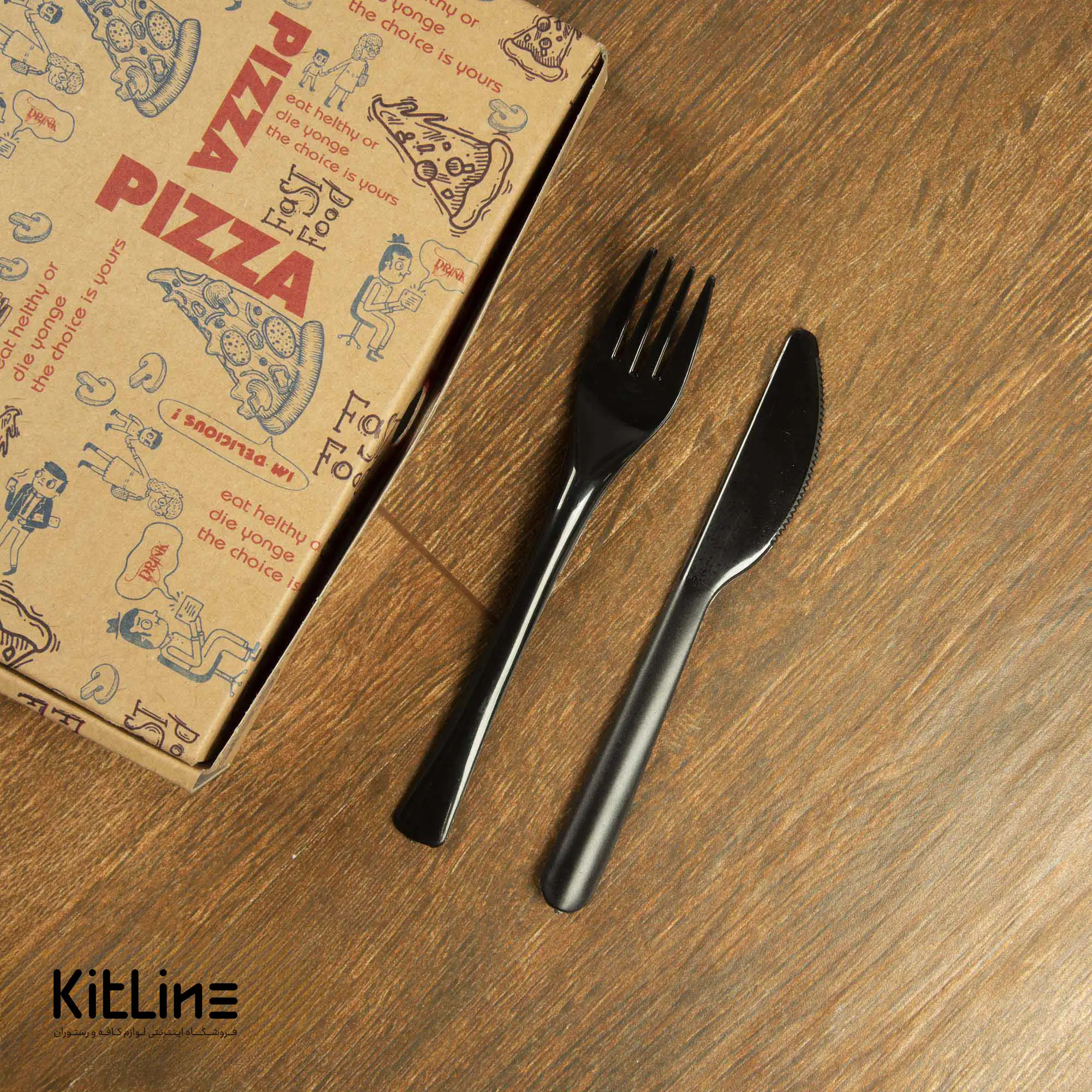 کارد یکبار مصرف ۱۶.۵ سانتیمتری مشکی کاور دار (کارتن ۱۰۰۰ عددی) - تصویر 5