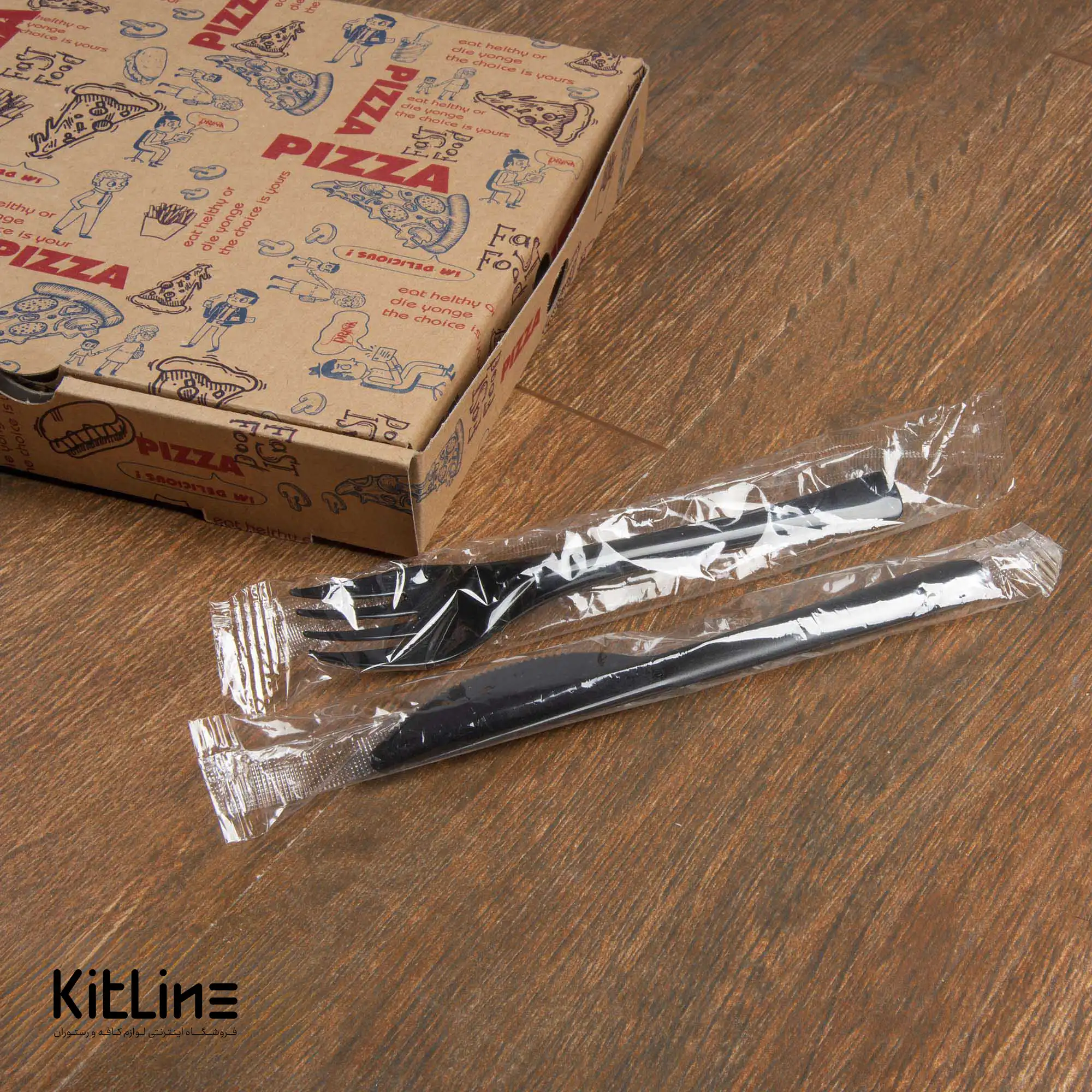 کارد یکبار مصرف ۱۶.۵ سانتیمتری مشکی کاور دار (کارتن ۱۰۰۰ عددی) - تصویر 6