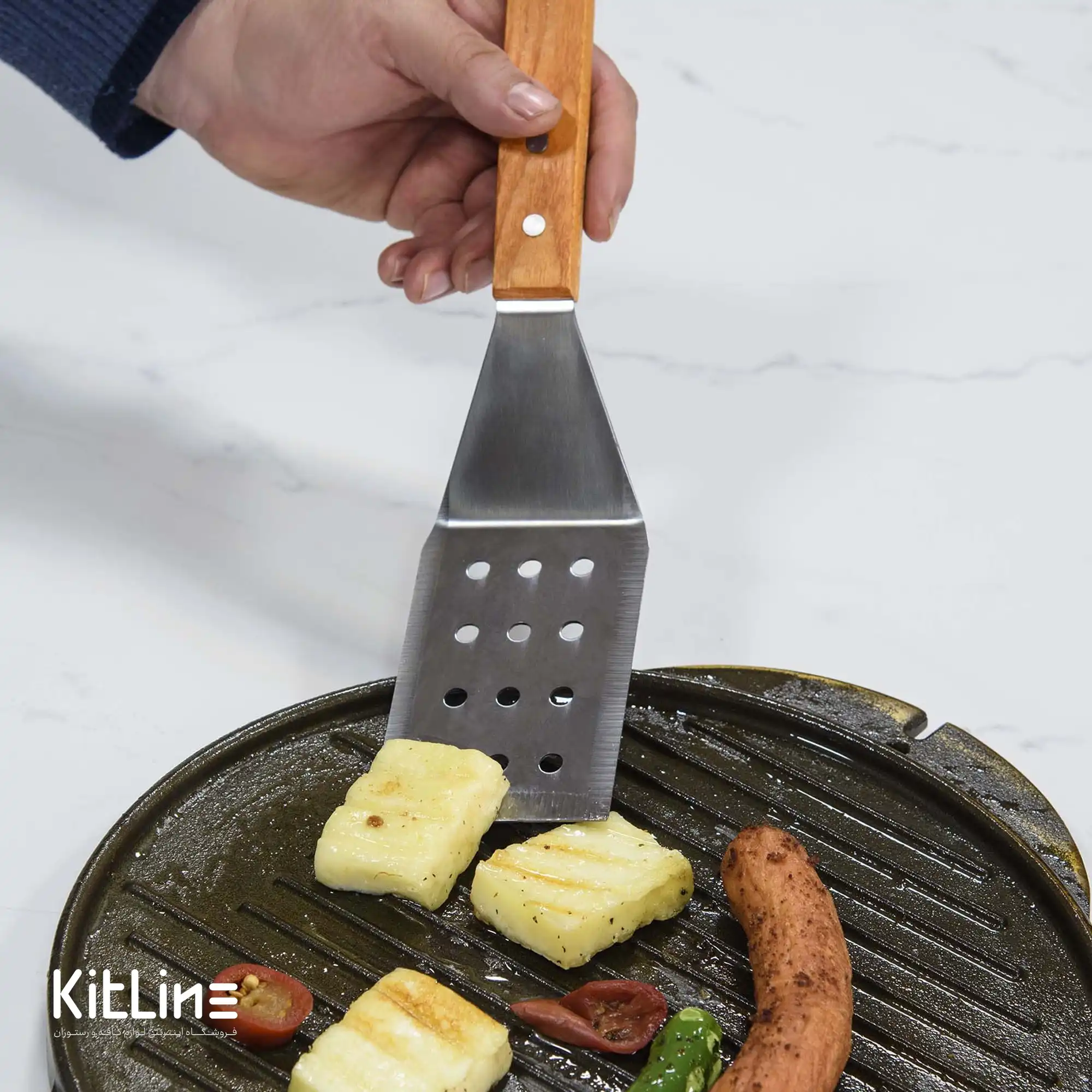 کاردک خم پانچ دسته چوبی نمره ۸ - تصویر 4