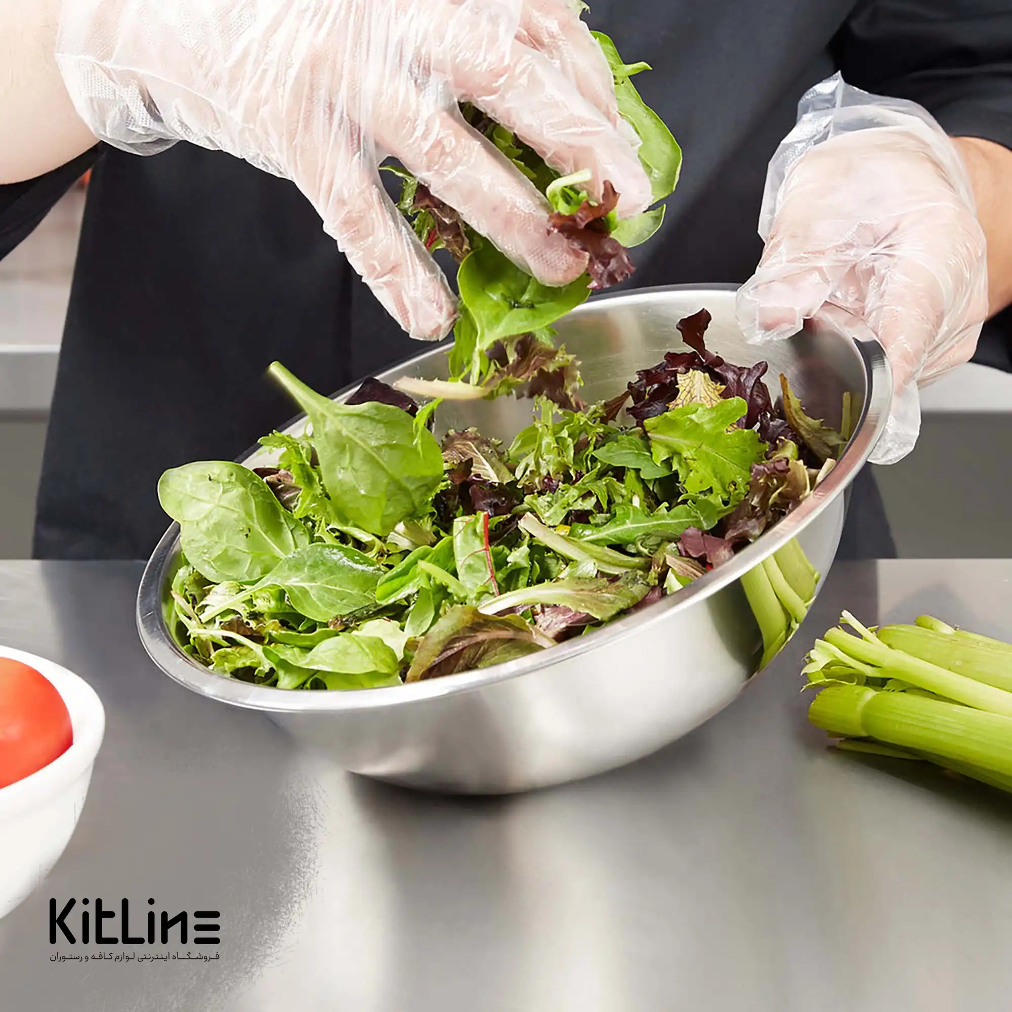 کاسه استیل ۴۰ سانتیمتری - تصویر 5