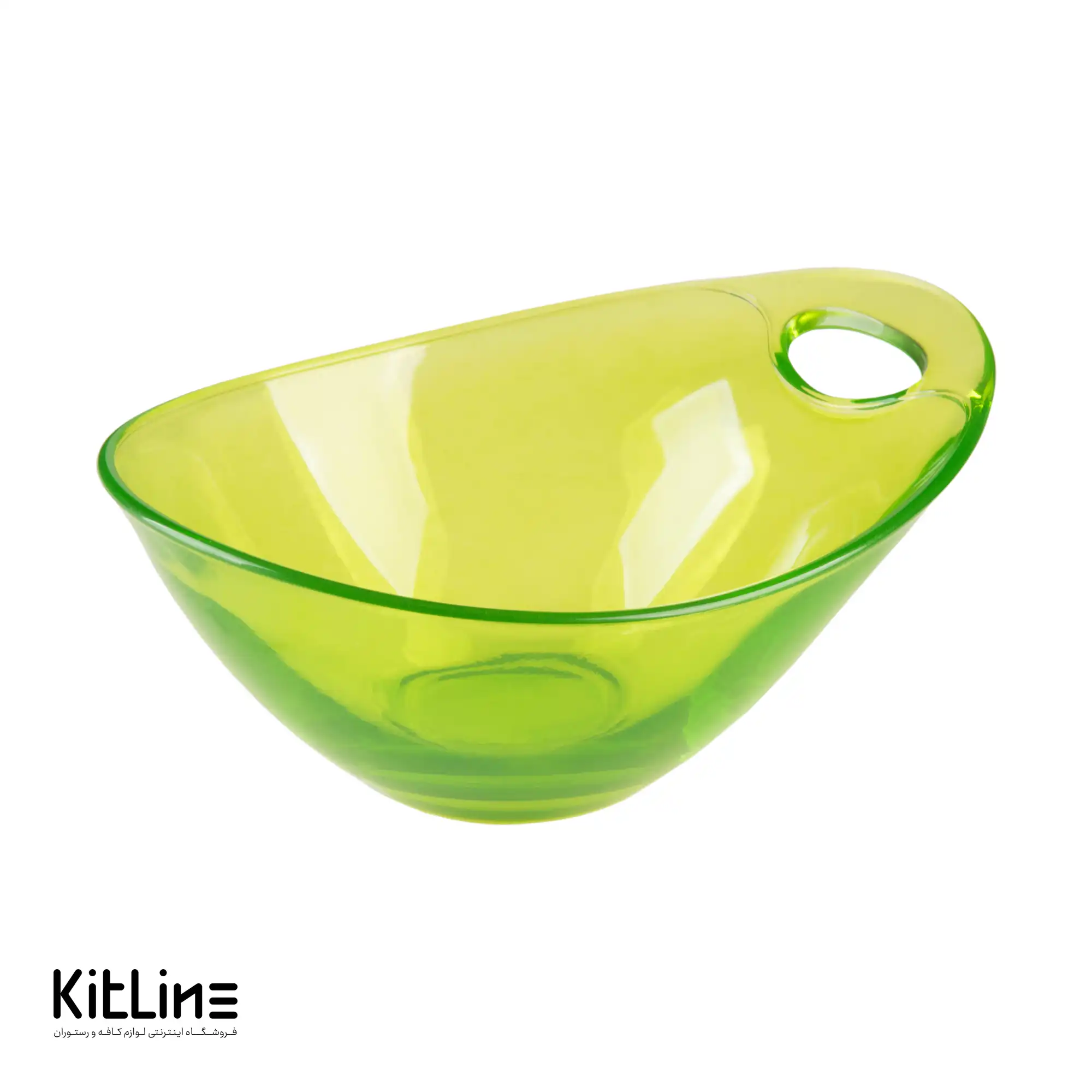 کاسه شیشه ای ۳۸۰ میلی‌لیتری برگونوو مدل پرکتیا سبز فسفری