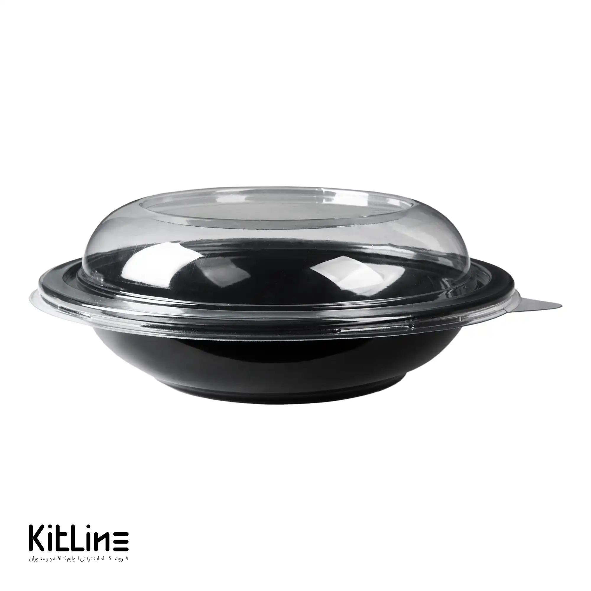 کاسه یکبار مصرف ۲۲ سانتیمتری مشکی همراه در (کارتن ۲۰۰ عددی) - تصویر 4