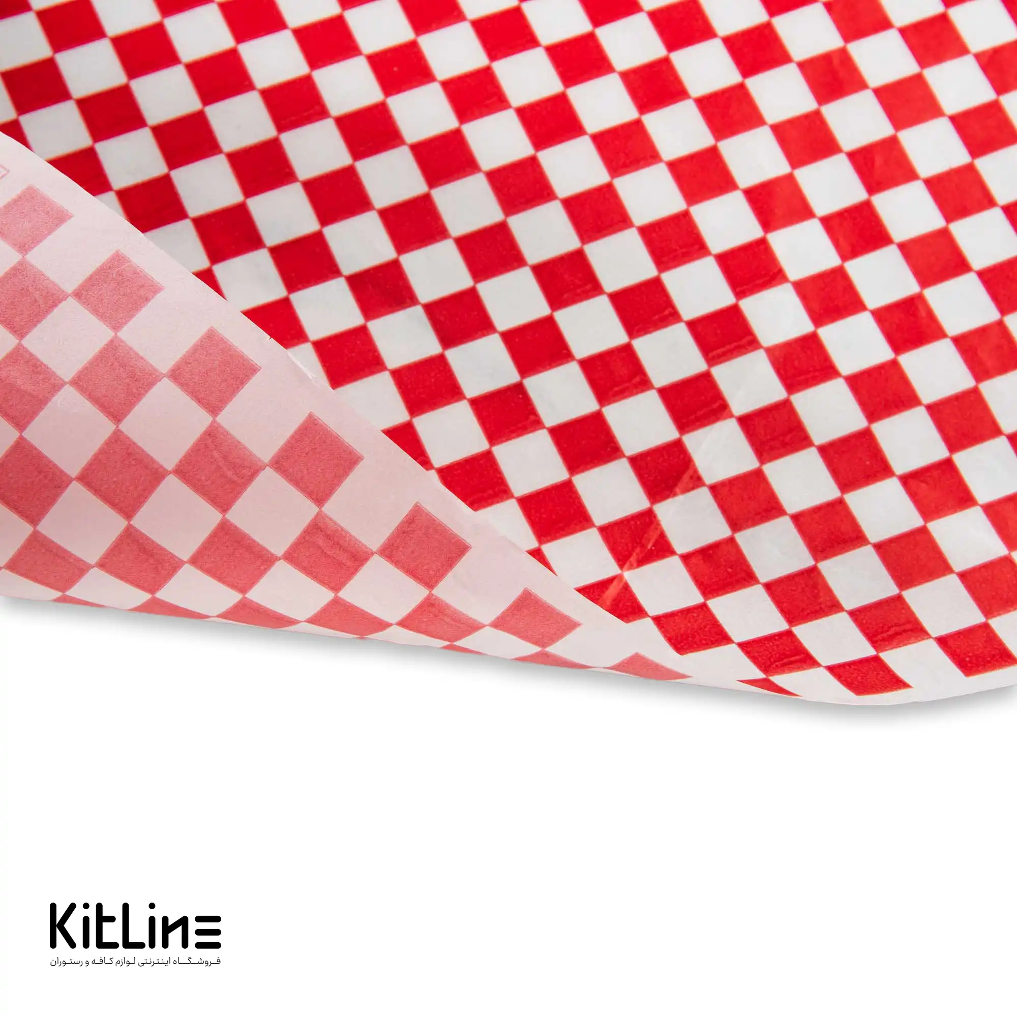 کاغذ مومی یکبار مصرف ۳۳×۴۰ سانتیمتری شطرنجی قرمز (کارتن ۱۰ کیلوگرمی) - تصویر 3
