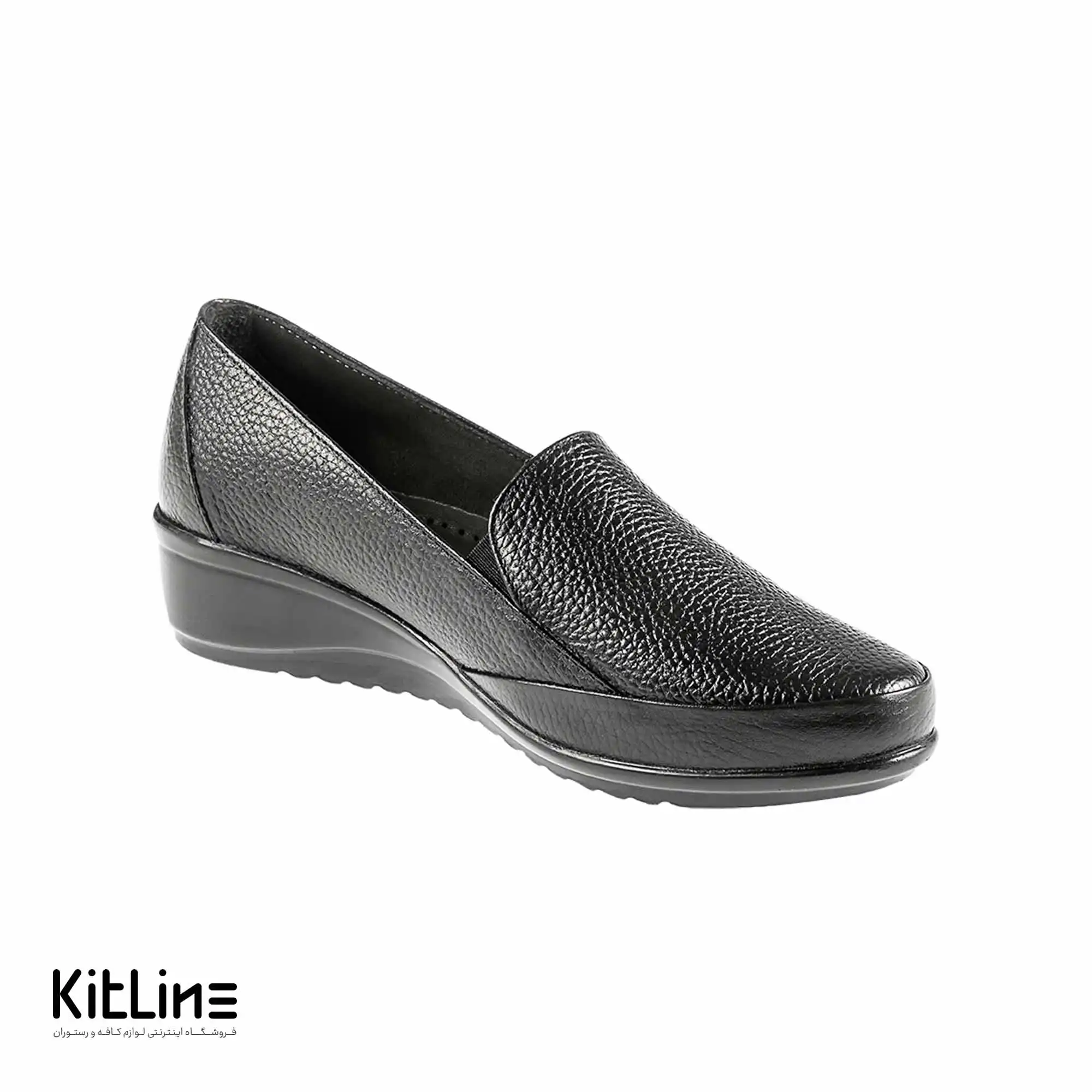 کفش زنانه چرمی مشکی مدل آتوسا پاژند تبریز - تصویر 3