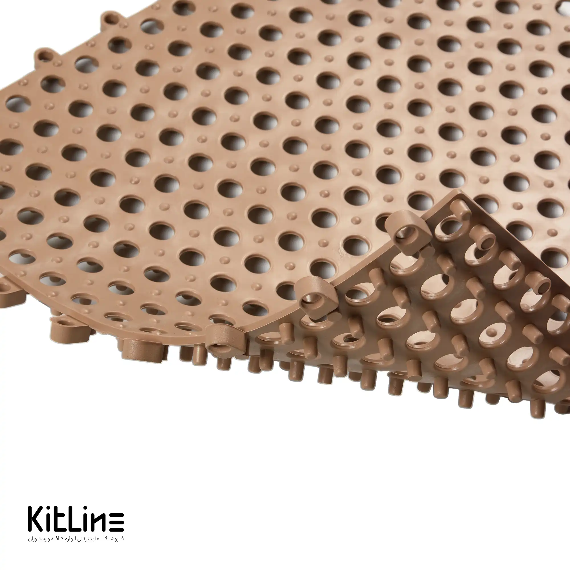 کفپوش تایل مشبک پلاستیکی ۳۰×۳۰ سانتیمتری بژ - تصویر 2