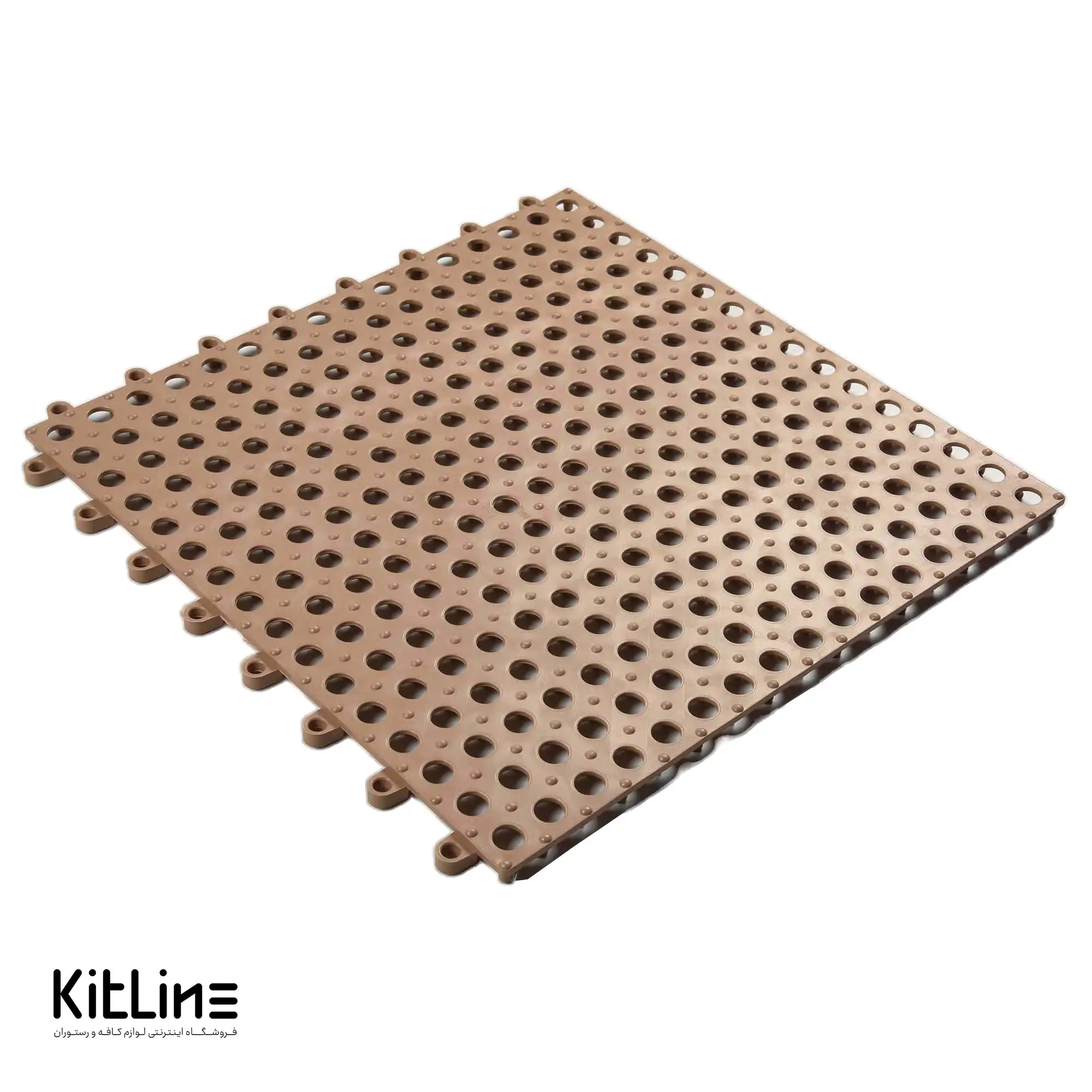 کفپوش تایل مشبک پلاستیکی ۳۰×۳۰ سانتیمتری بژ - تصویر 3