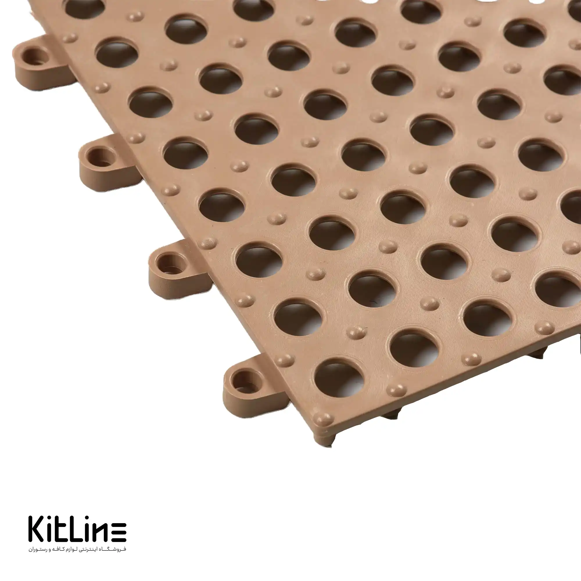 کفپوش تایل مشبک پلاستیکی ۳۰×۳۰ سانتیمتری بژ - تصویر 4