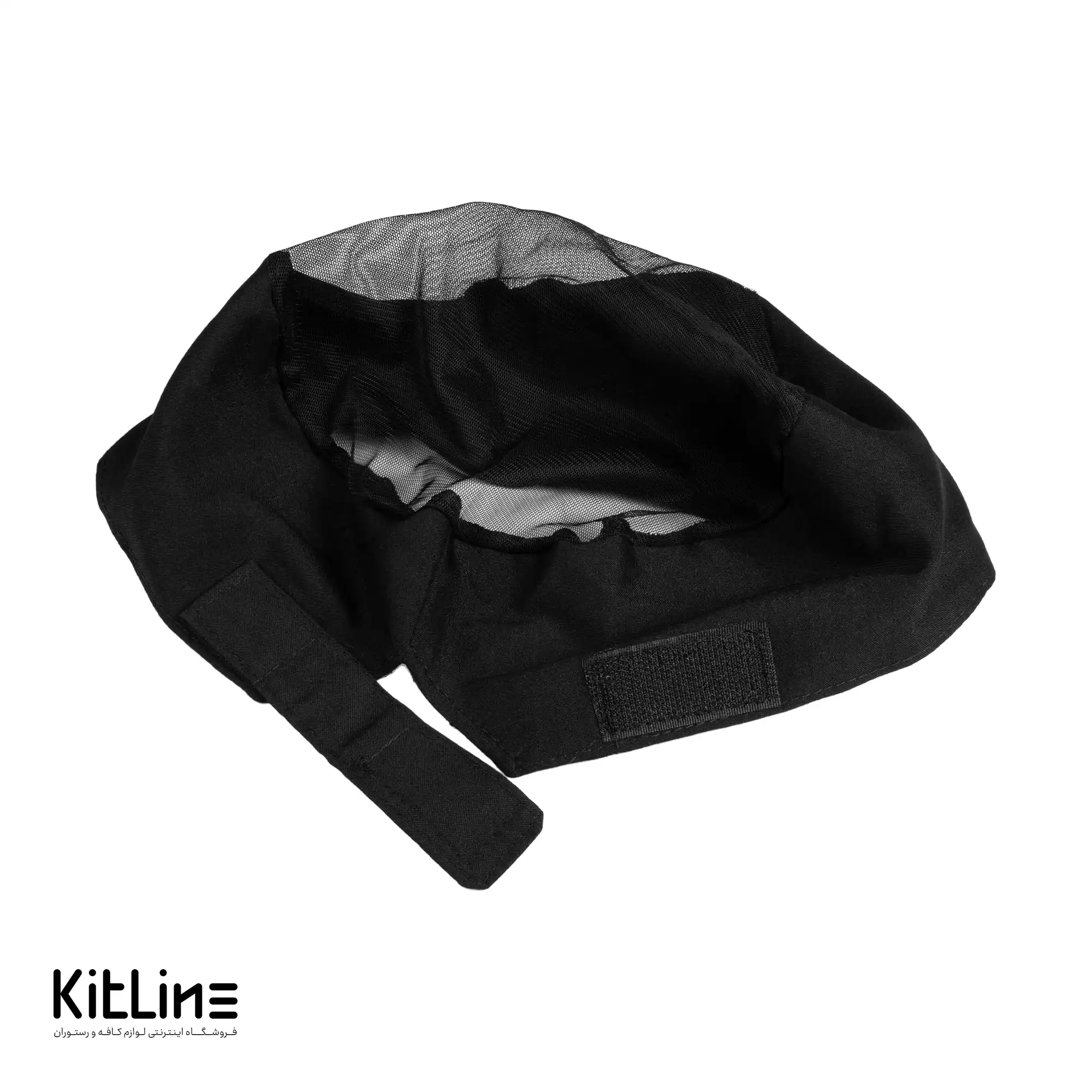 کلاه آشپزی توری پشت چسبدار مشکی - تصویر 4