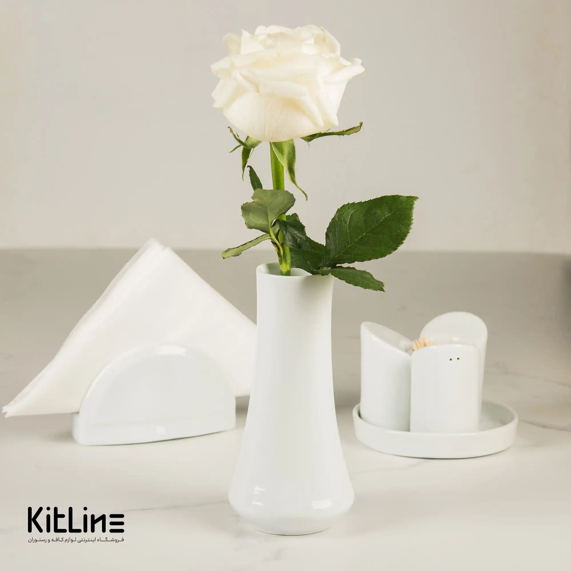 گلدان چینی هتلی ۲۱ سانتیمتری تقدیس - تصویر 3