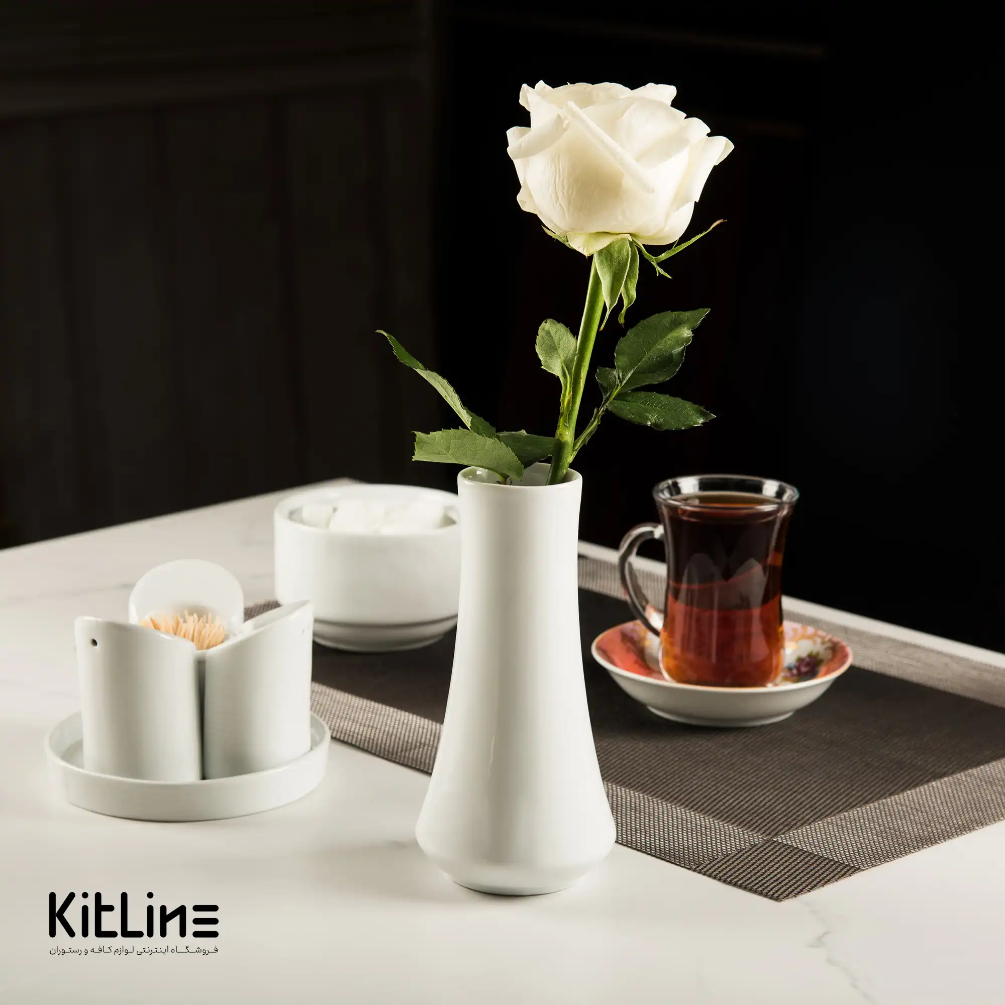 گلدان چینی هتلی ۲۱ سانتیمتری تقدیس - تصویر 5