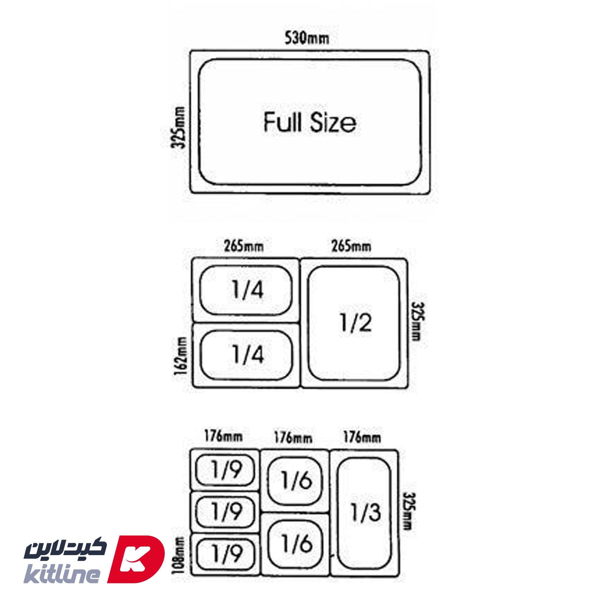 بن ماری ۱/۲ پلی کربنات عمق ۶/۵ مشکی به همراه درب - تصویر 6
