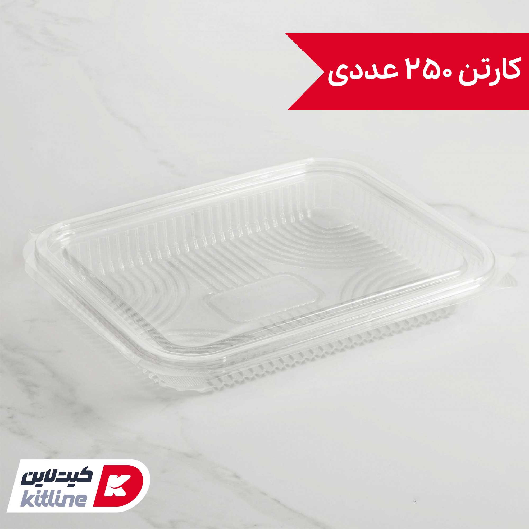 ظرف یکبار مصرف ۱۷.۵×۲۲ سانتیمتری شفاف همراه در مدل دلی رویال ۵۰۰ (کارتن ۲۵۰ عددی)