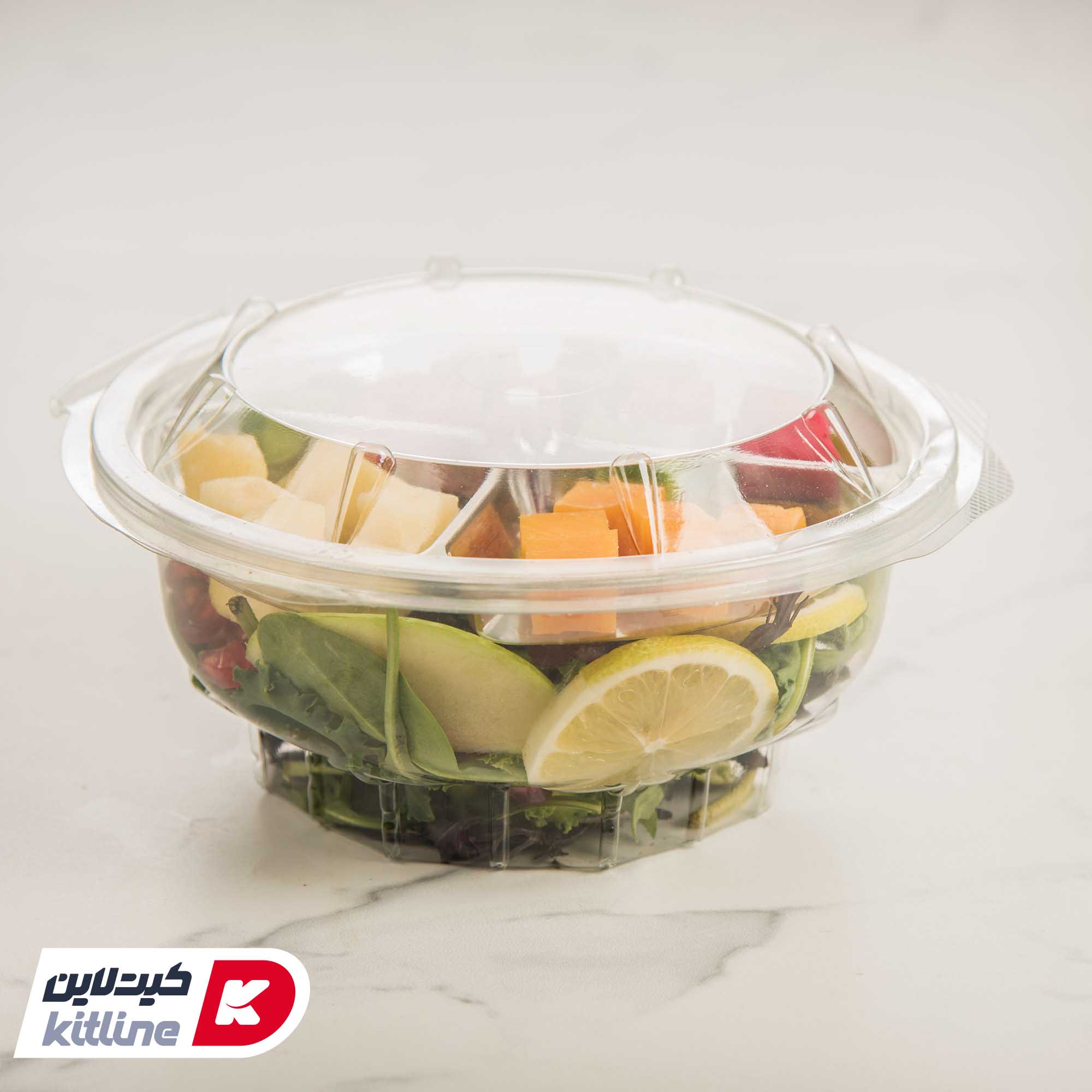 کاسه سالاد یکبار مصرف ۹۰۰ میلی لیتری به همراه رابط مدل KFC - تصویر 5
