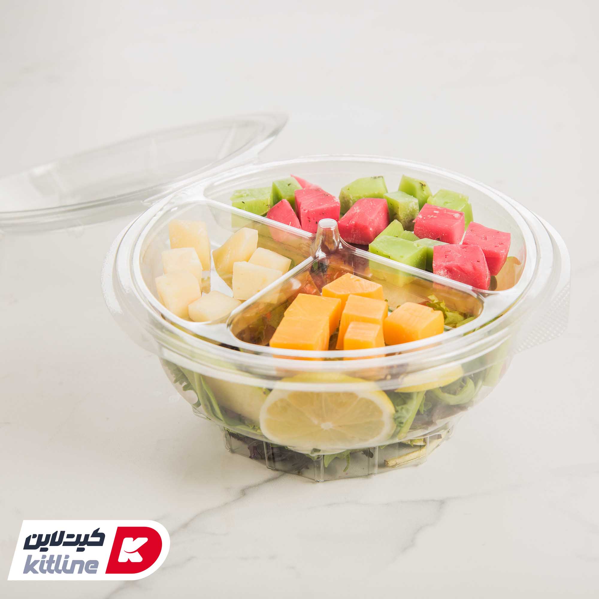 کاسه سالاد یکبار مصرف ۹۰۰ میلی لیتری به همراه رابط مدل KFC - تصویر 6