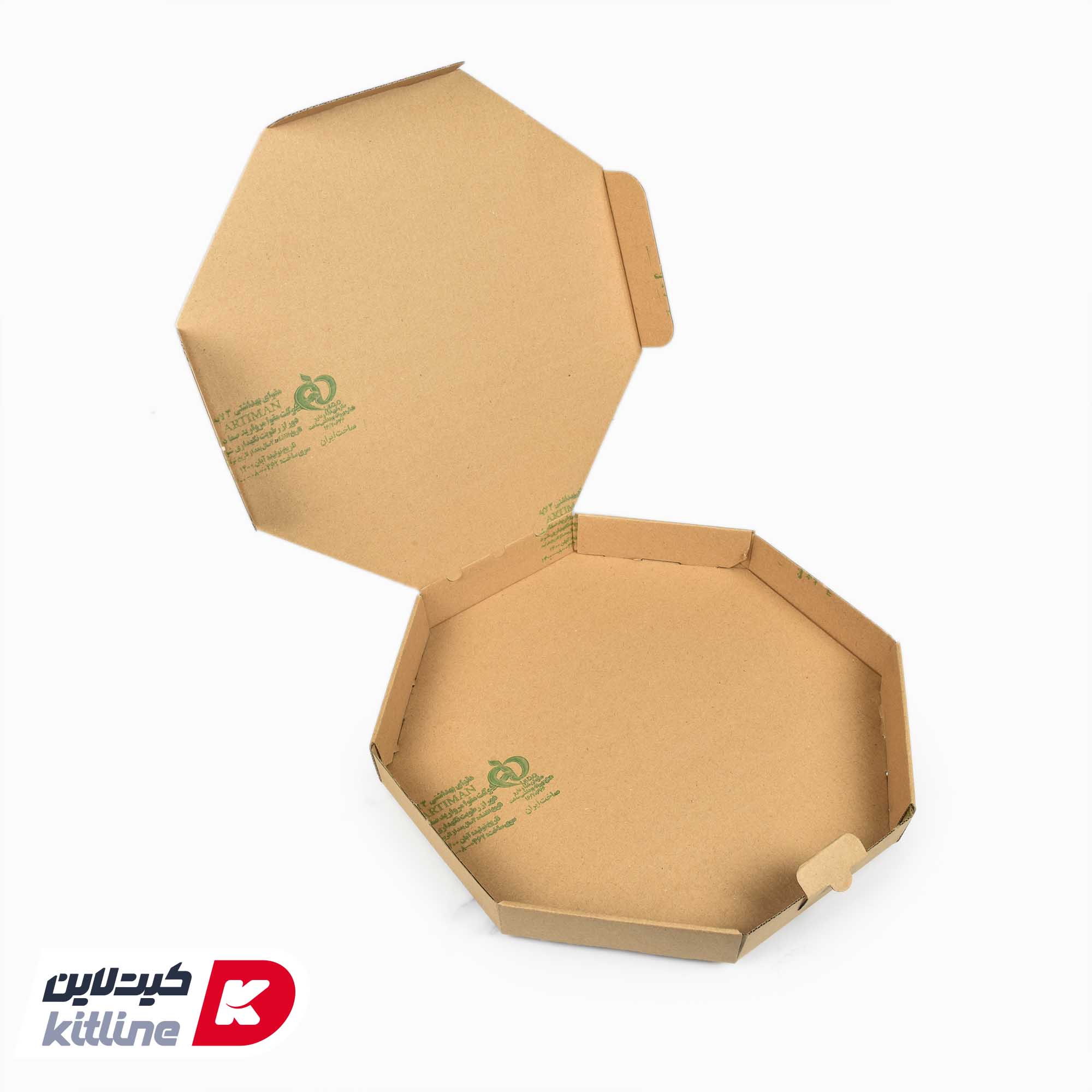 جعبه پیتزا هشت ضلعی کاغذی ۳۴ سانتیمتری (کارتن ۱۰۰ عددی) - تصویر 4