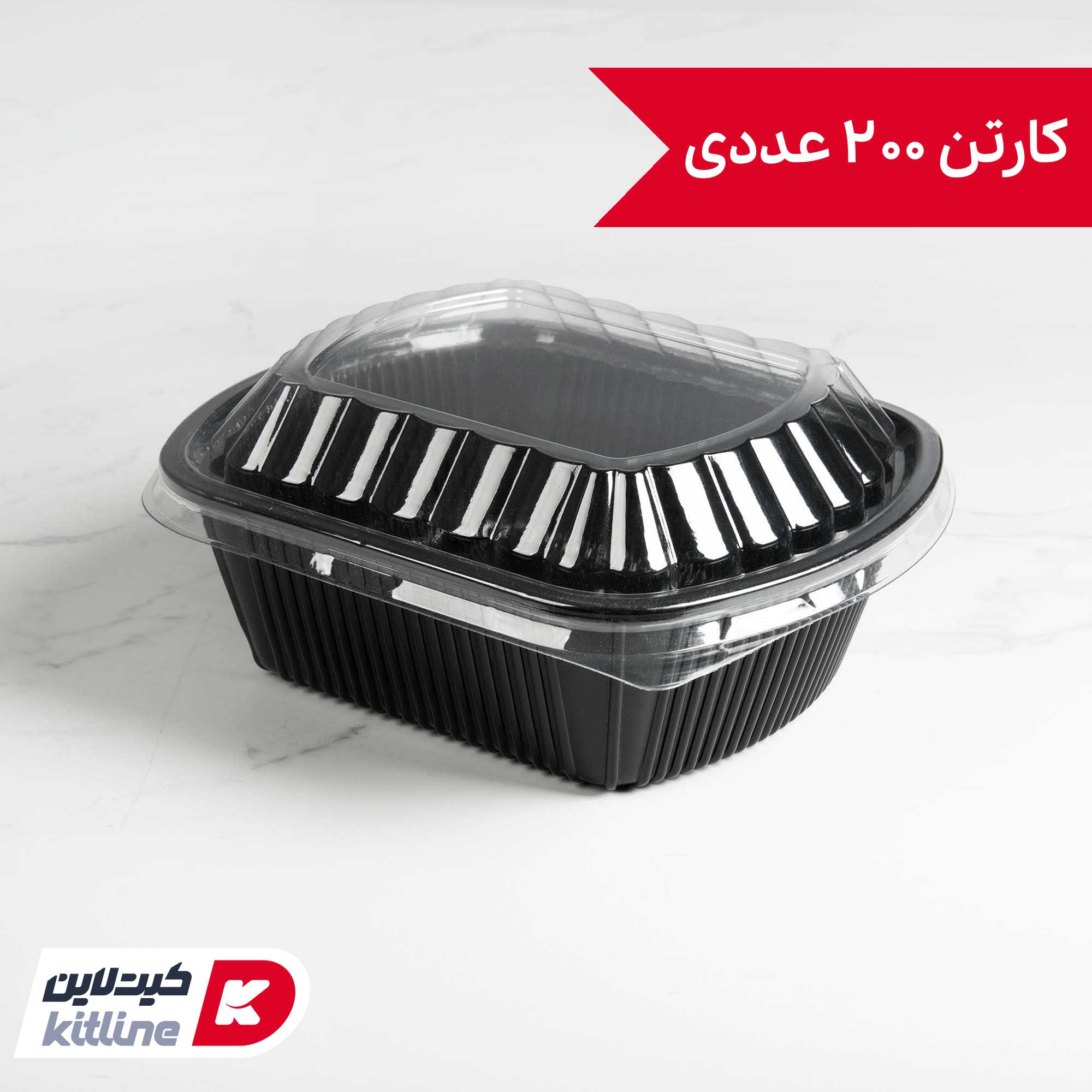 ظرف یکبار مصرف ۱۹×۲۲.۵ سانتیمتری مشکی همراه در (کارتن ۲۰۰ عددی)