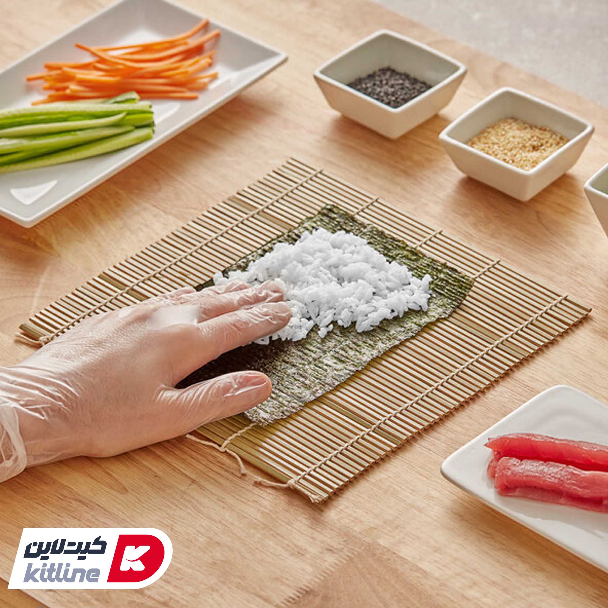 مت سوشی ۲۳×۲۴ سانتیمتری - تصویر 3