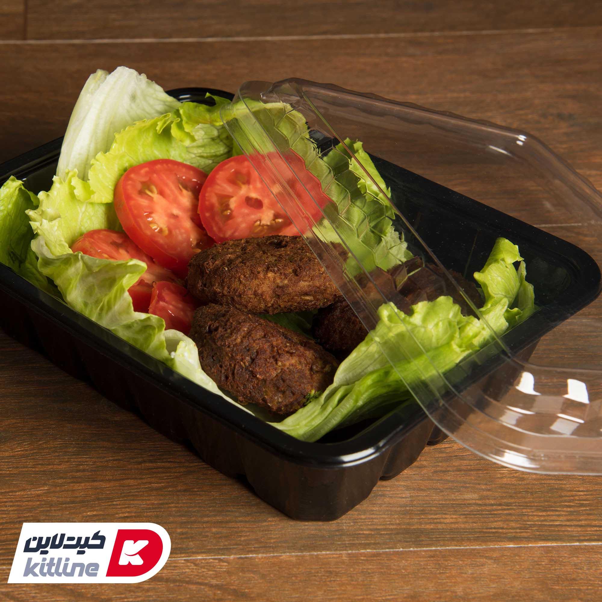 ظرف یکبار مصرف ۱۷×۲۲ سانتیمتری مشکی همراه درب (کارتن ۲۰۰ عددی) - تصویر 4