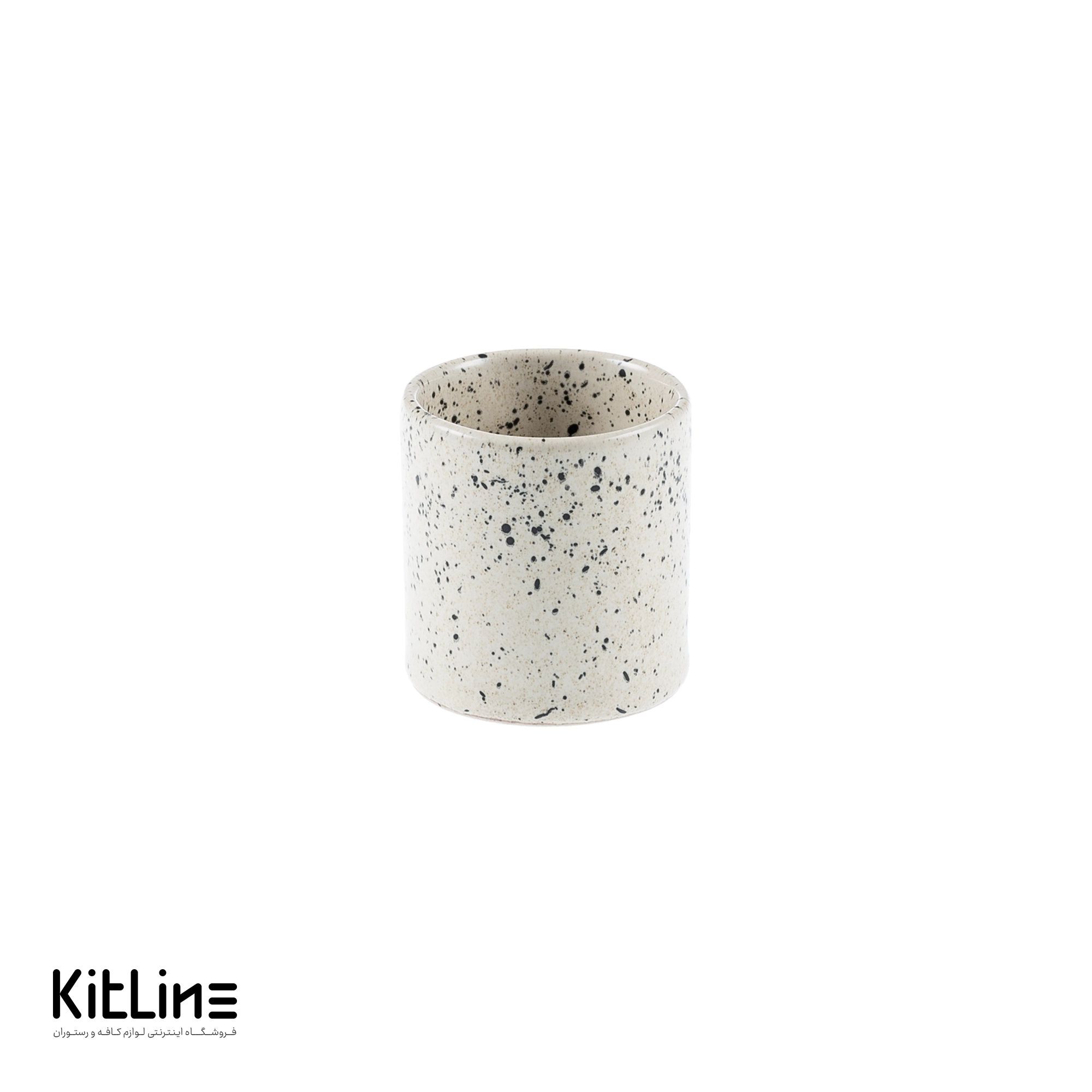 شات دبل سرامیکی ۱۰۰ میلی لیتری طرح خال دار کرم