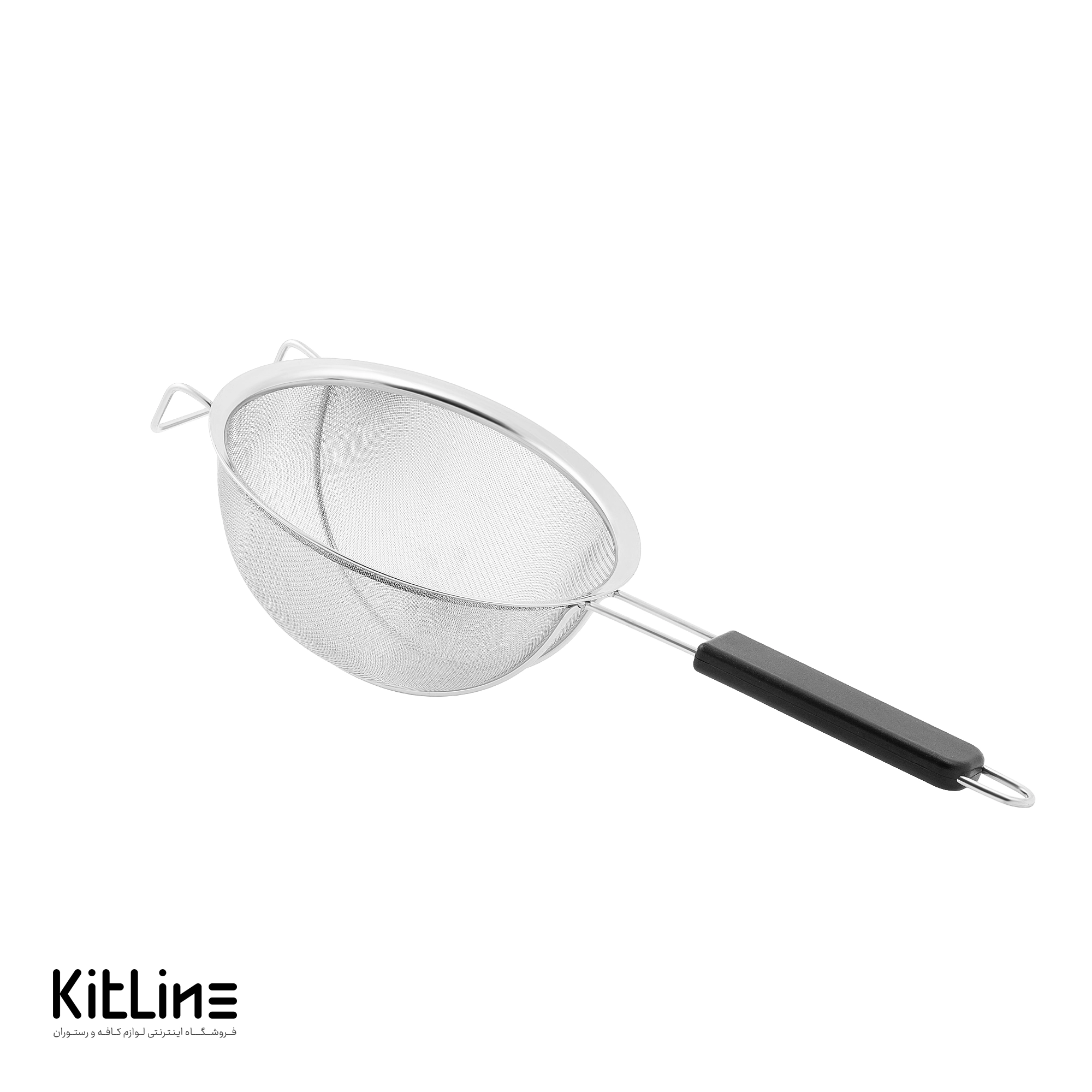 صافی استیل دسته دار مشکی ۲۵ سانتیمتری