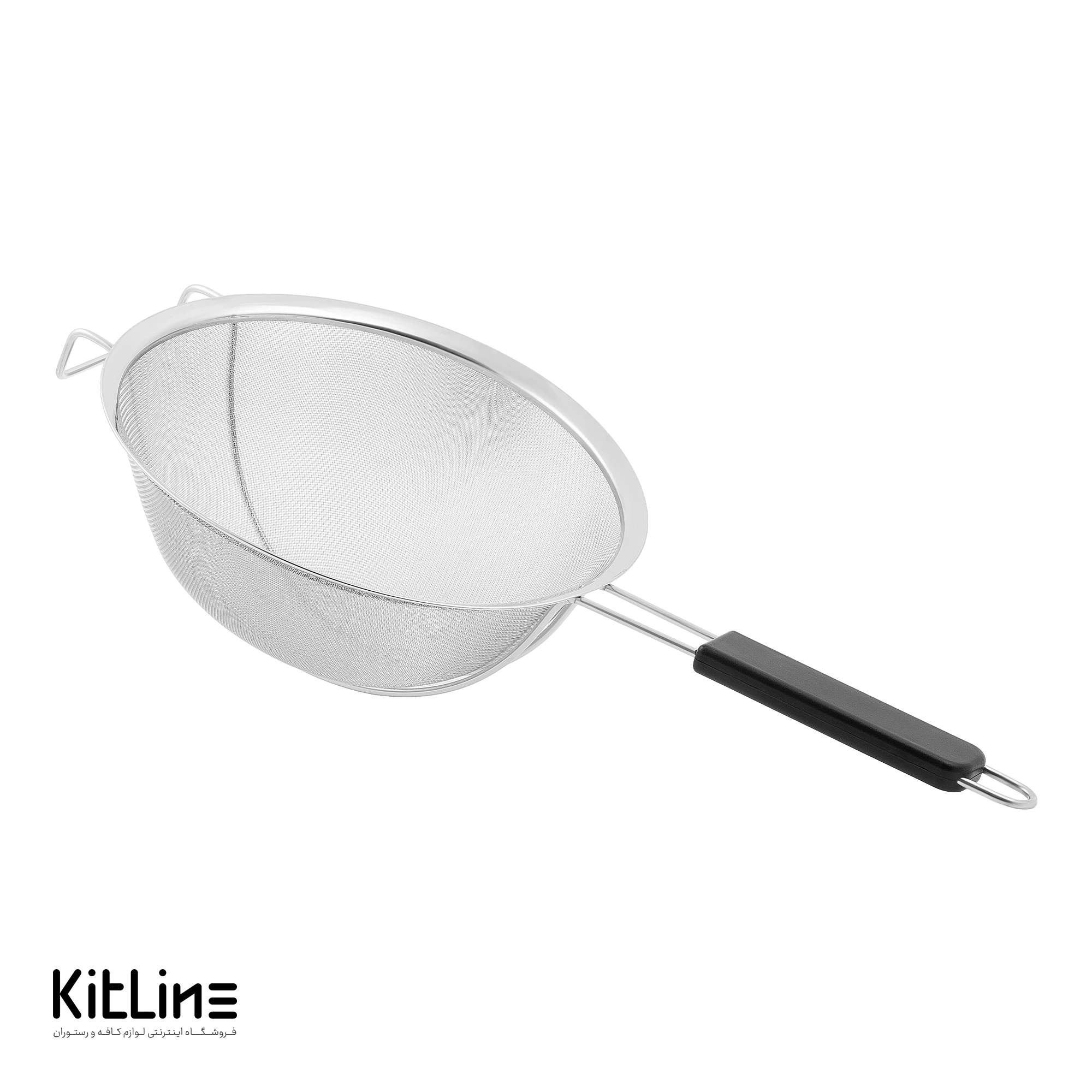 صافی استیل دسته دار مشکی ۳۲ سانتیمتری