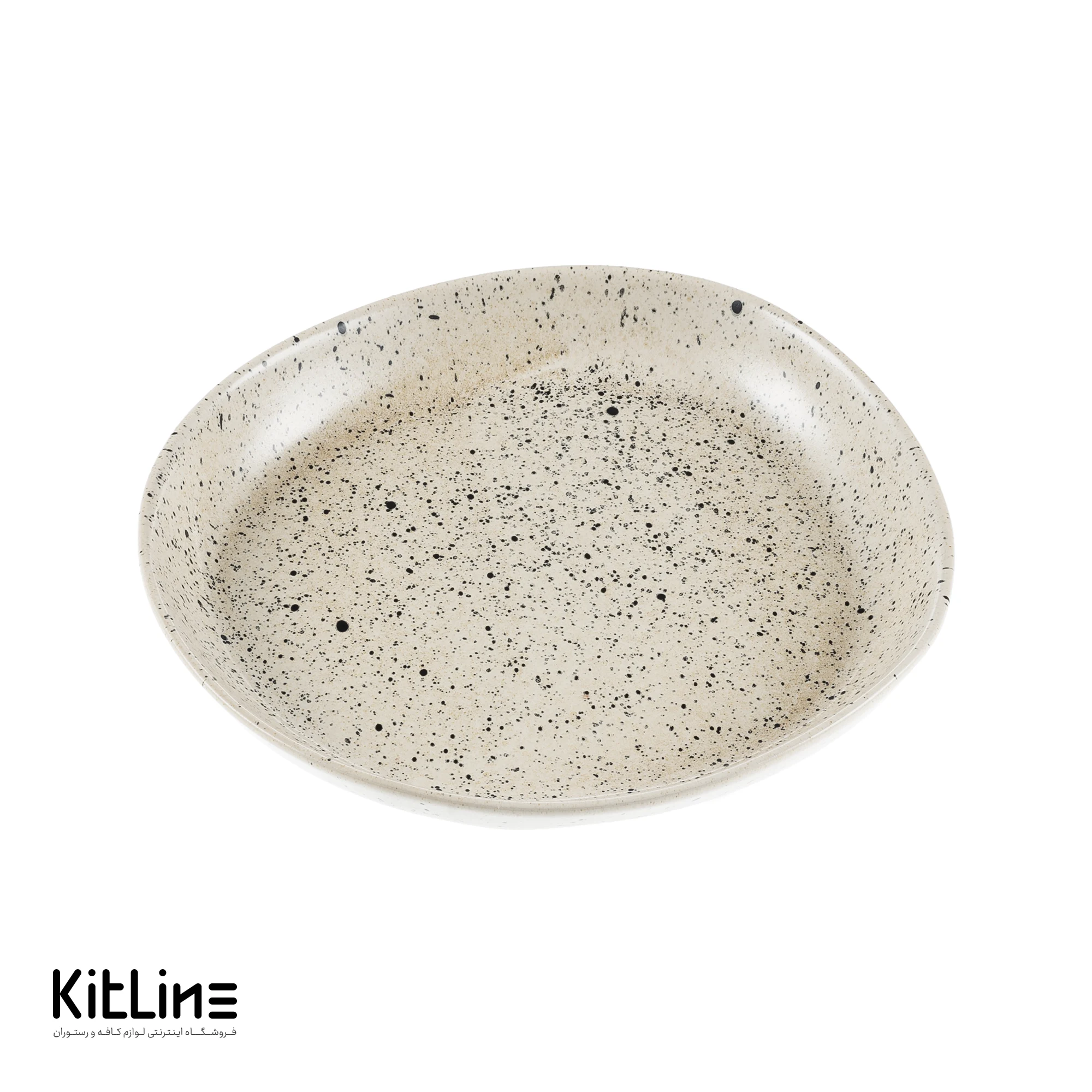 پیش دستی سرامیکی ۲۱ سانتیمتری طرح خال دار کرم - تصویر 2