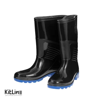 چکمه ساق کوتاه مشکی زیره آبی نسیم سحر