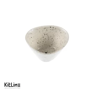 کاسه سرامیکی ۲۸۰ میلی لیتری طرح خال دار کرم