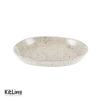 پیش دستی سرامیکی ۲۱ سانتیمتری طرح خال دار کرم