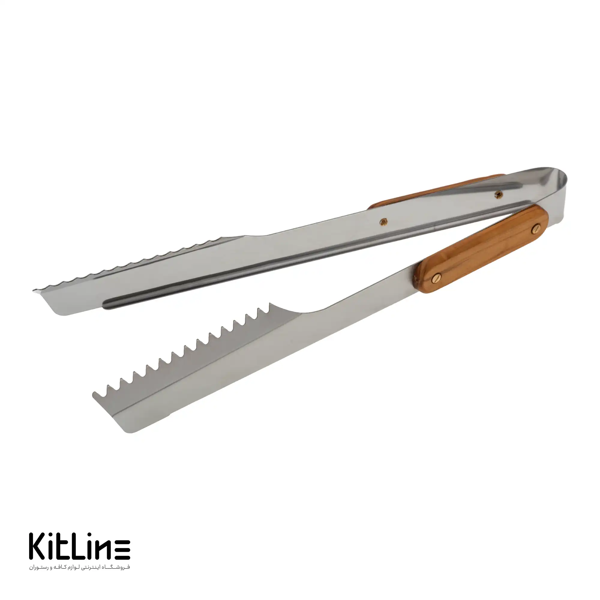 انبر باربیکیو استیل سر کج ۳۸ سانتیمتری کوکینگ فلیم (Cooking Flame) - تصویر 2