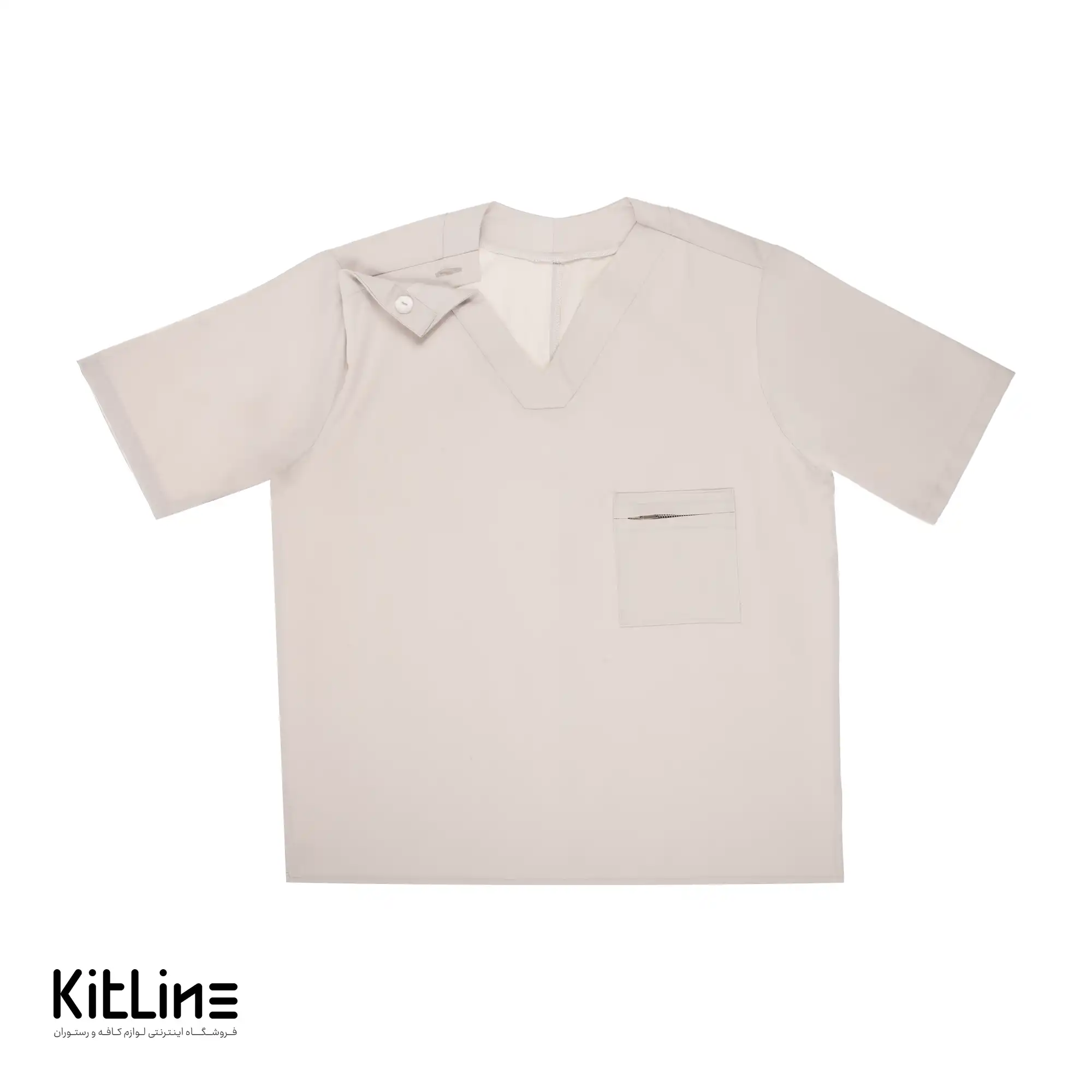 روپوش آستین کوتاه تک جیب طوسی SS-UNIFORM - تصویر 2