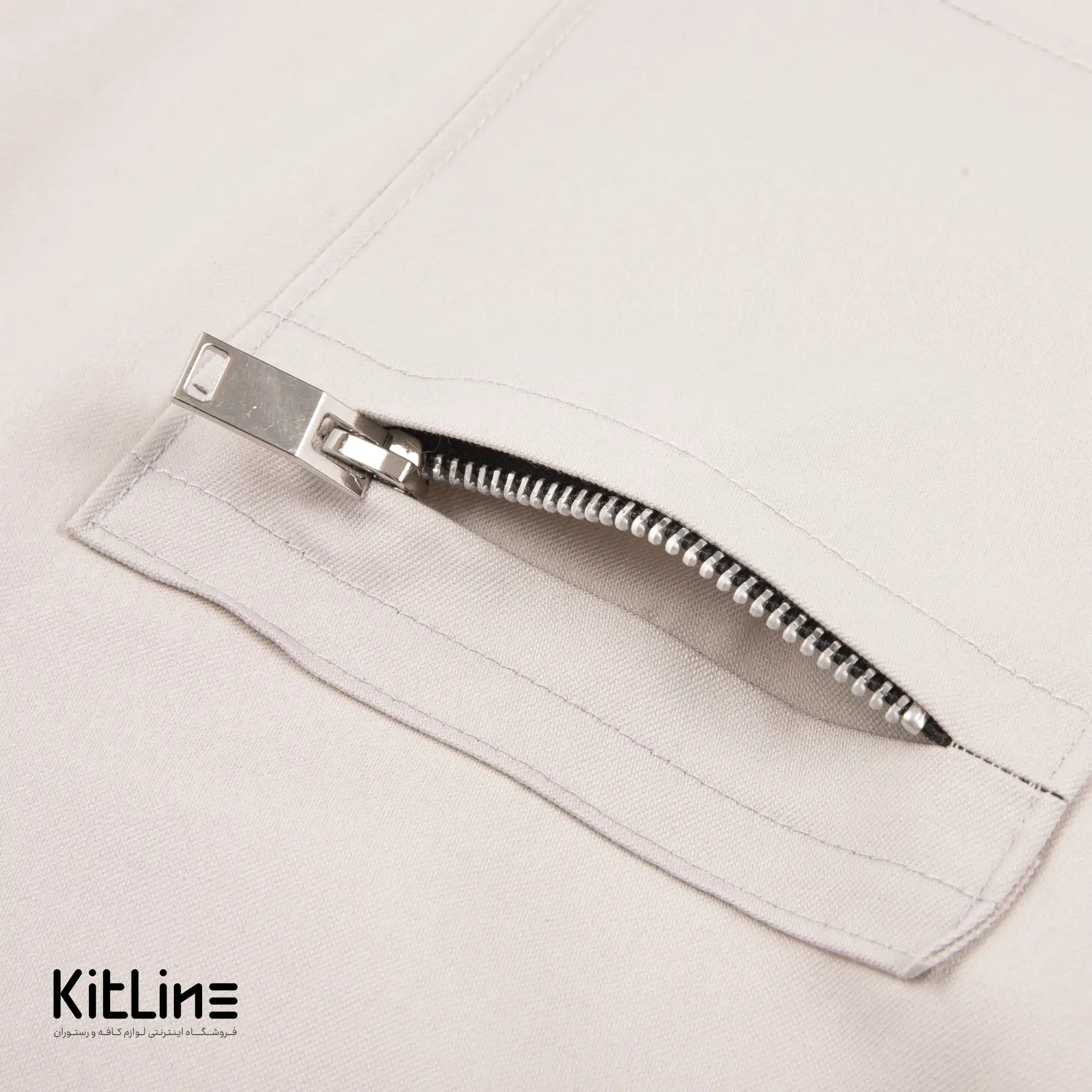 روپوش آستین کوتاه تک جیب طوسی SS-UNIFORM - تصویر 3